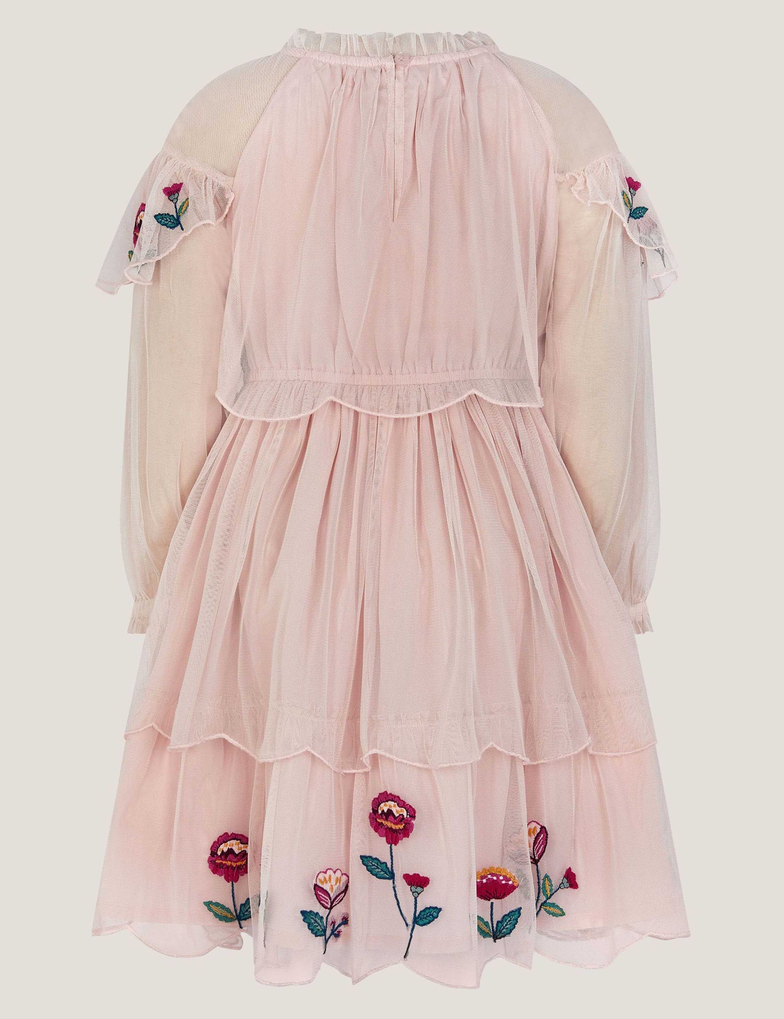 Floral Embroidered Tiered Dress (3-15 Years) 4 of 4