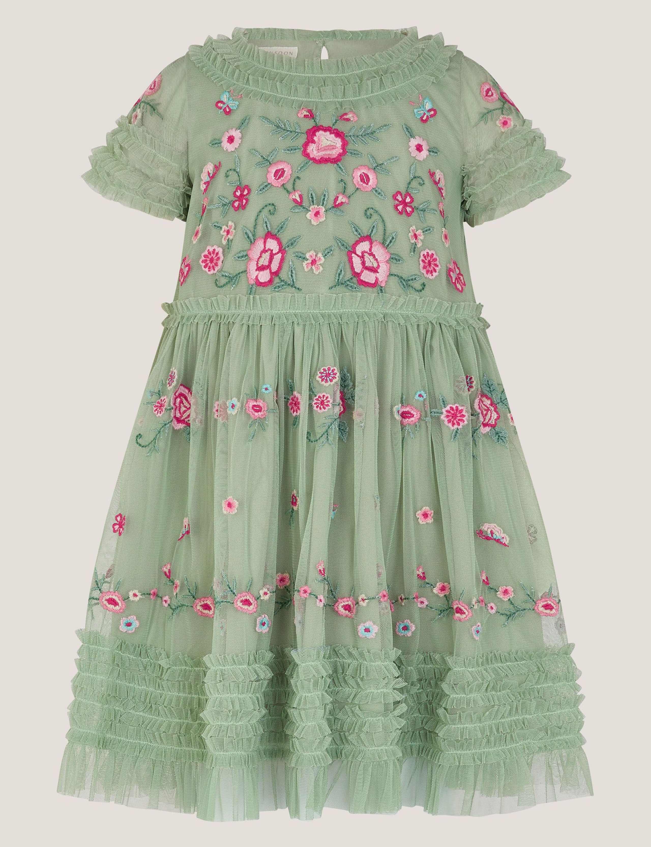 Floral Embroidered Ruffle Tulle Dress (3-15 Yrs) 2 of 4