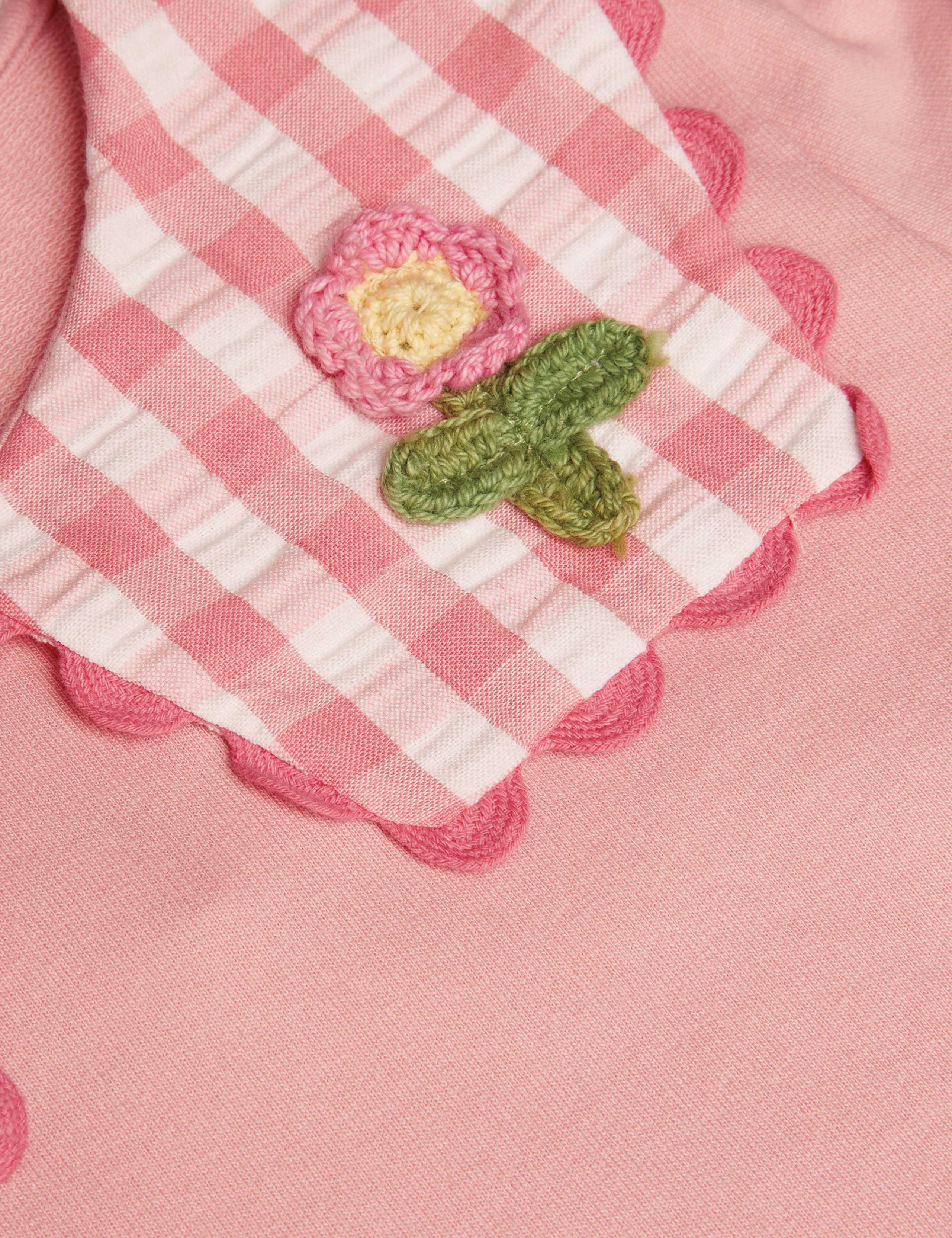 Pure Cotton Flower Collared Jumper (3-13 Yrs) 3 of 3