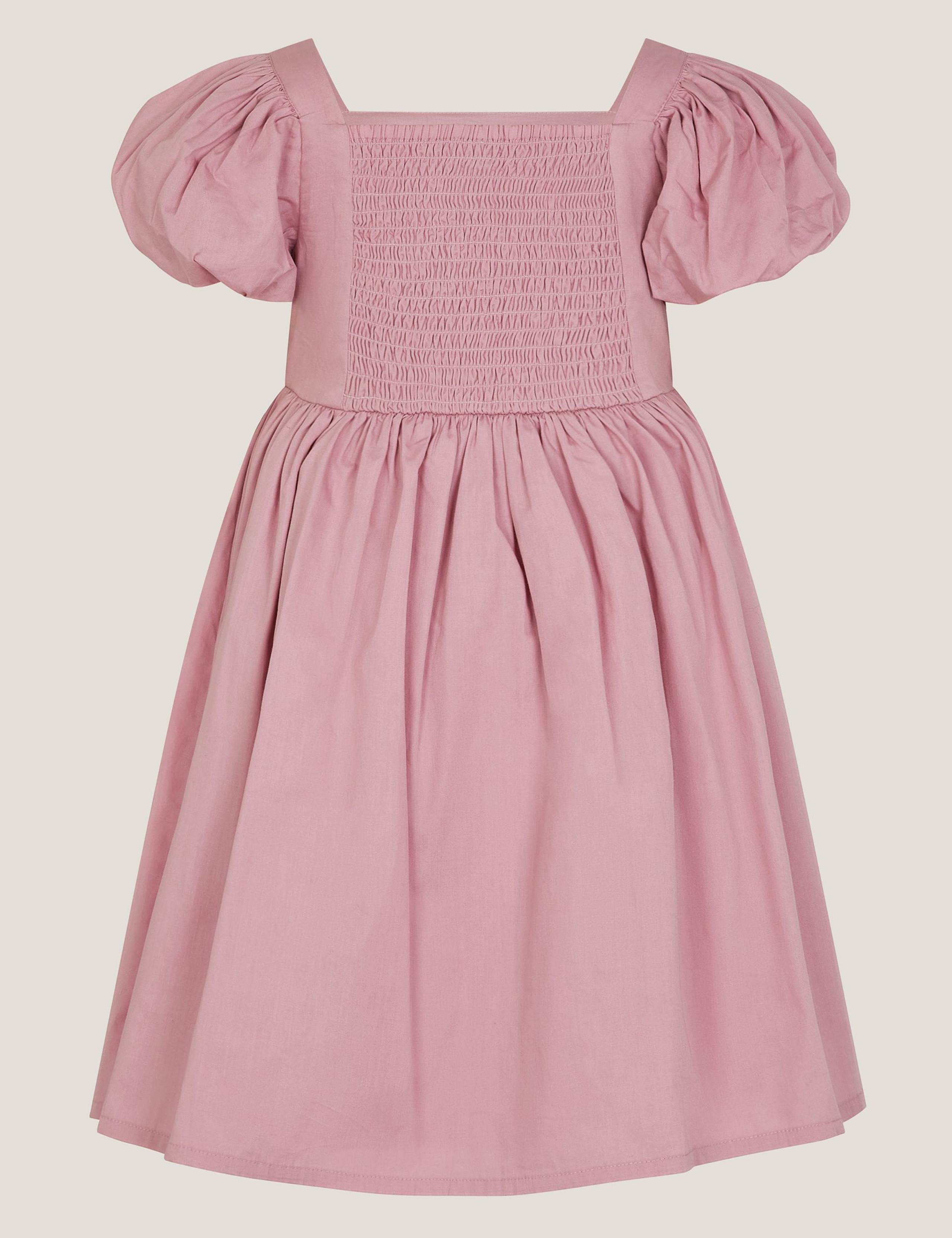 Pure Cotton Floral Embroidered Dress (3-14 Yrs) 3 of 4