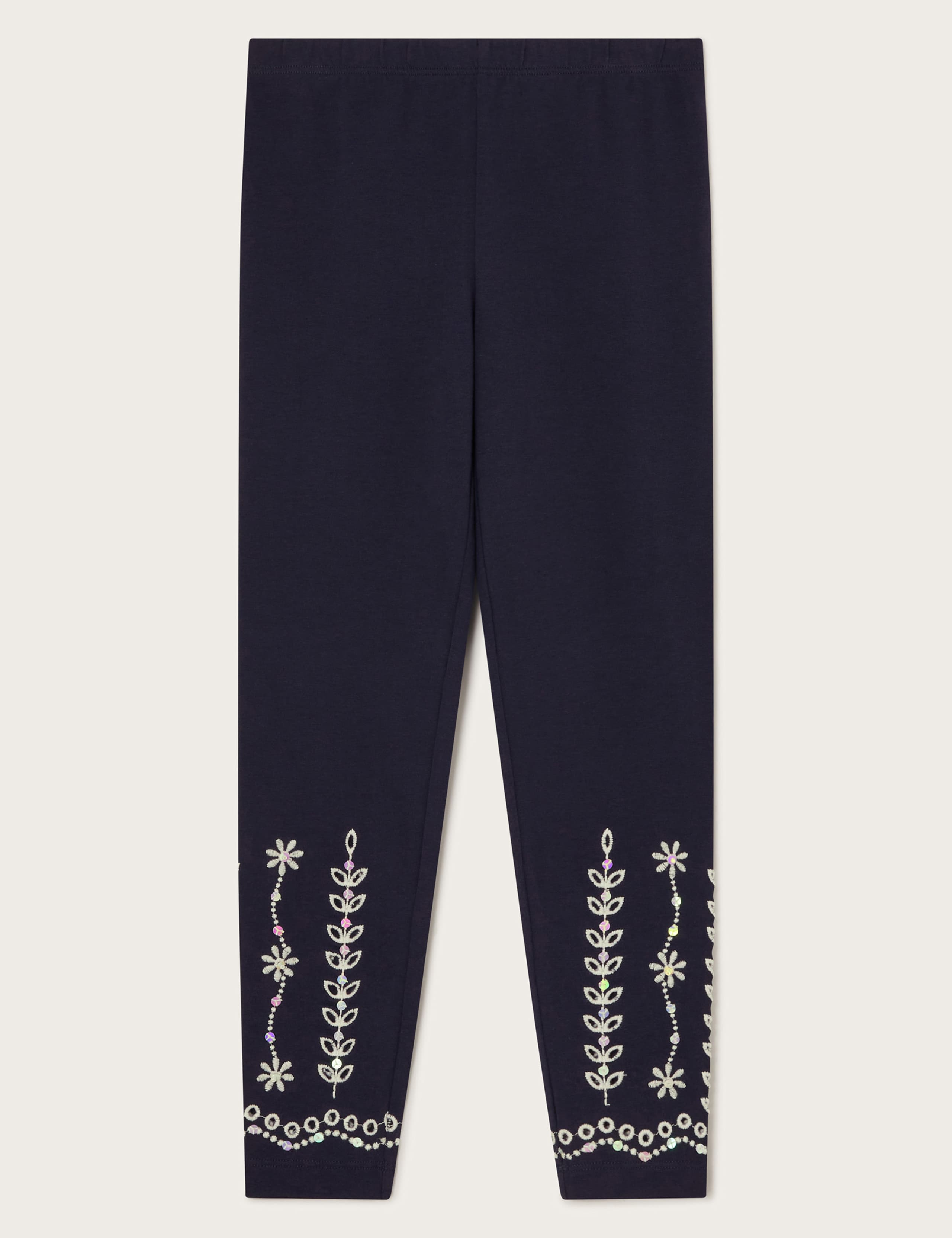 Cotton Rich Sequin Broderie Leggings (3-13 Yrs) 3 of 4