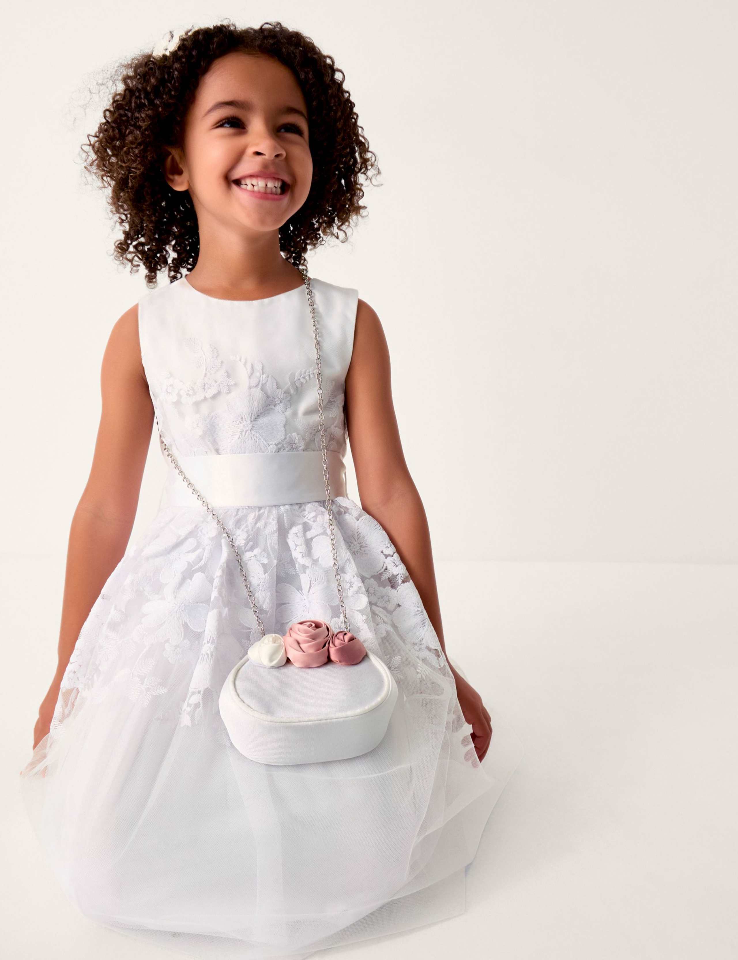 Floral Embroidered Dress (3-13 Yrs) 1 of 4