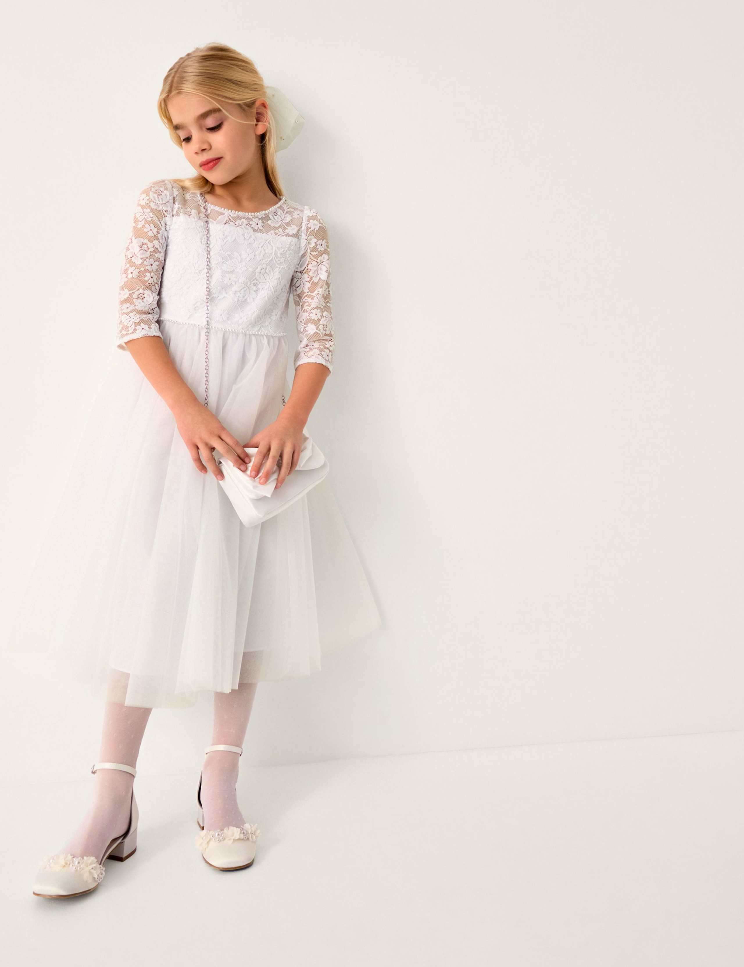 Embroidered Floral Dress (3-13 Yrs) 1 of 4