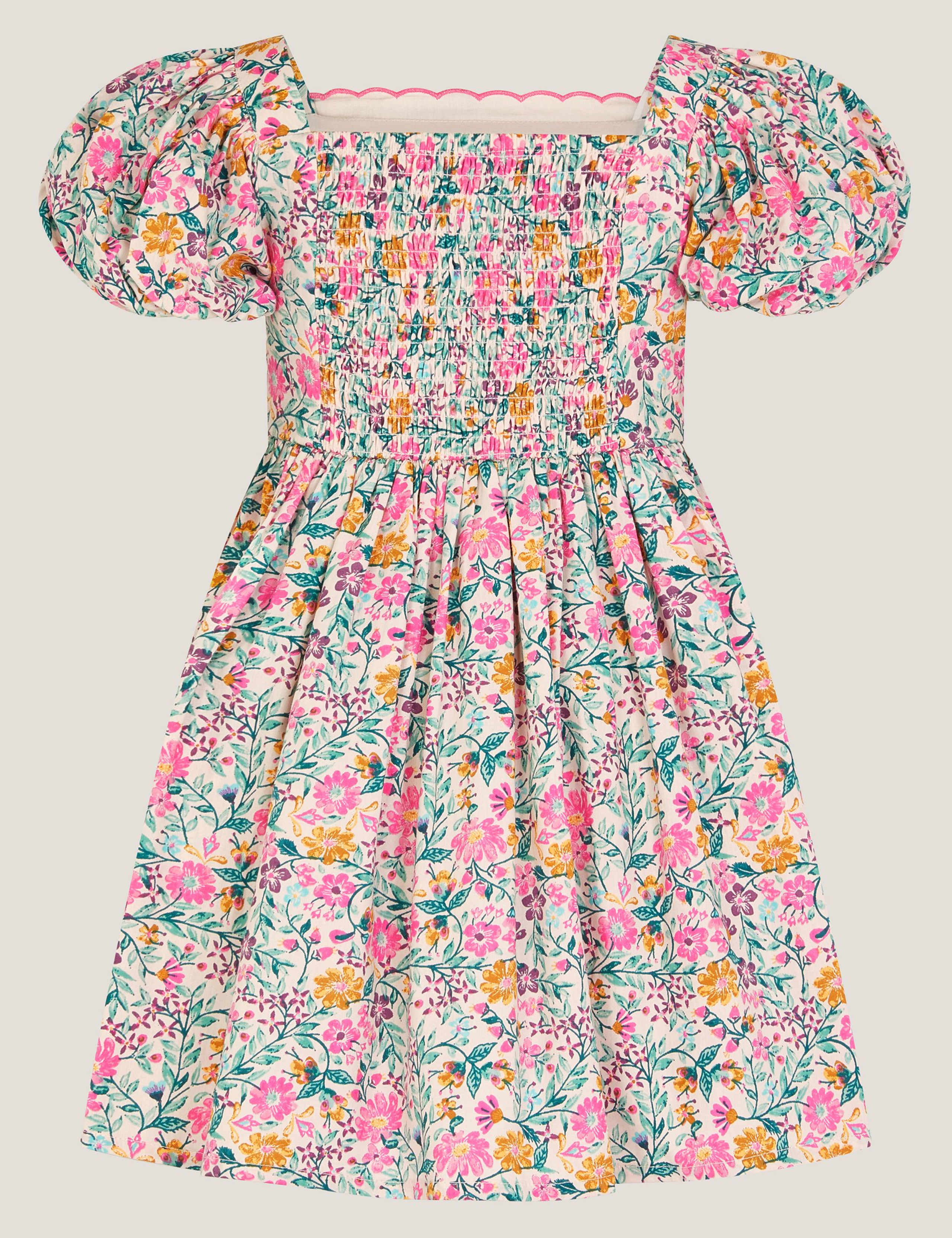 Pure Cotton Embroidered Floral Dress (3-13 Yrs) 4 of 4
