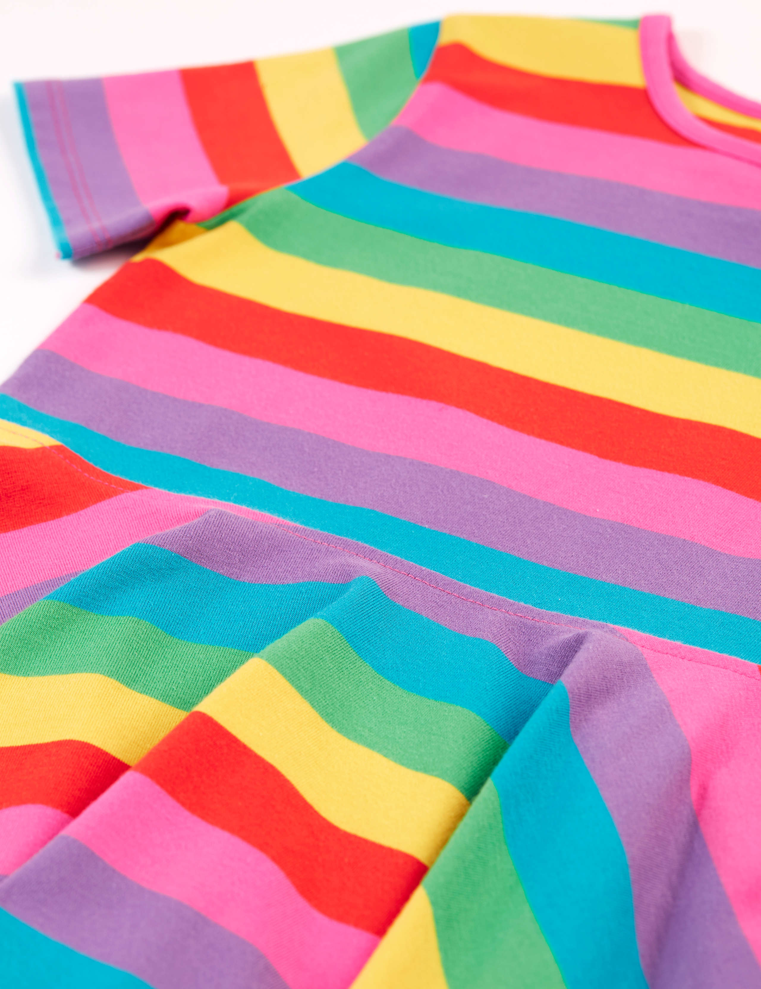 Cotton Rich Rainbow Stripe Dress (0 Mths–4 Yrs) 2 of 5