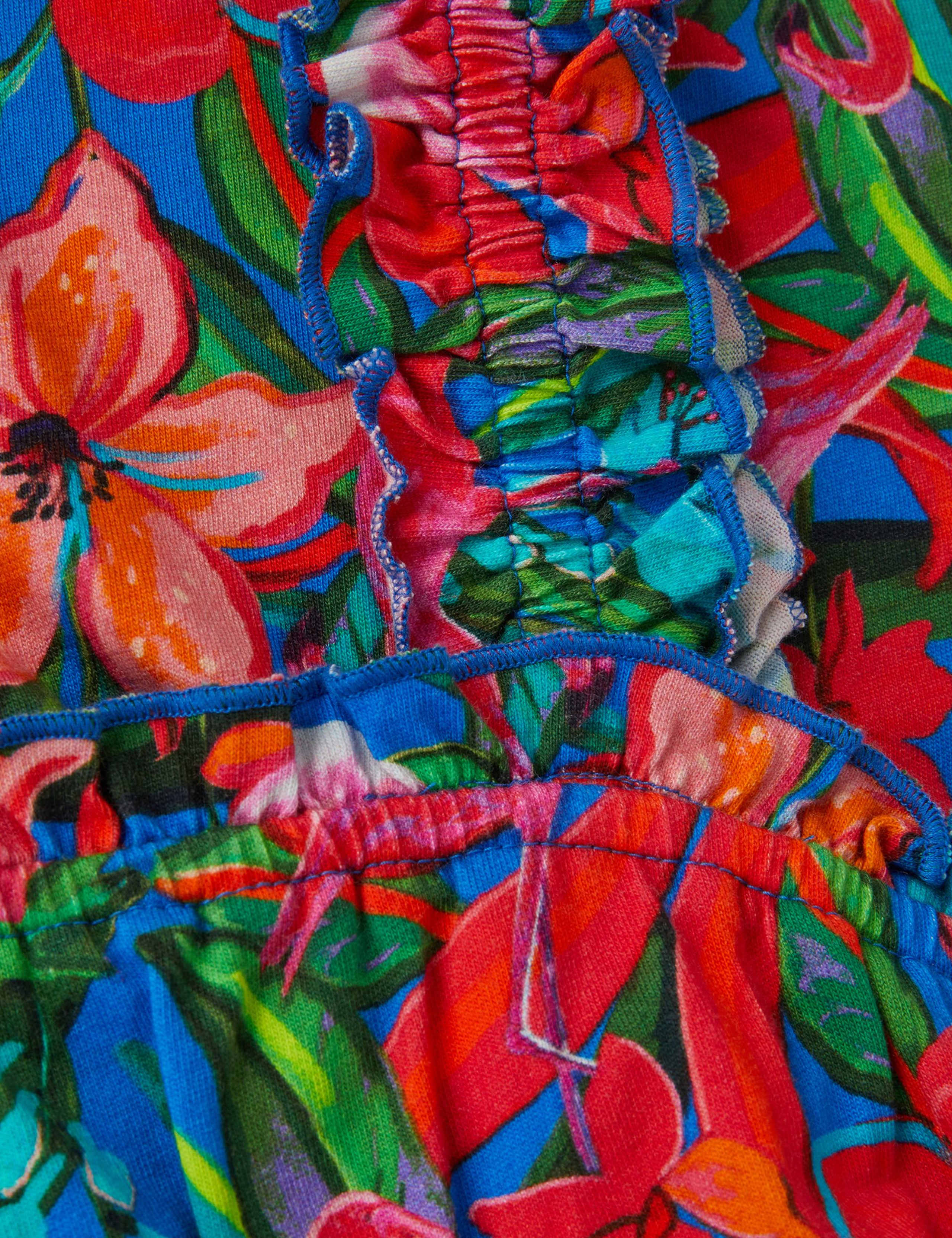 Pure Cotton Jersey Tropical Print Playsuit (3-15 Yrs) 2 of 3