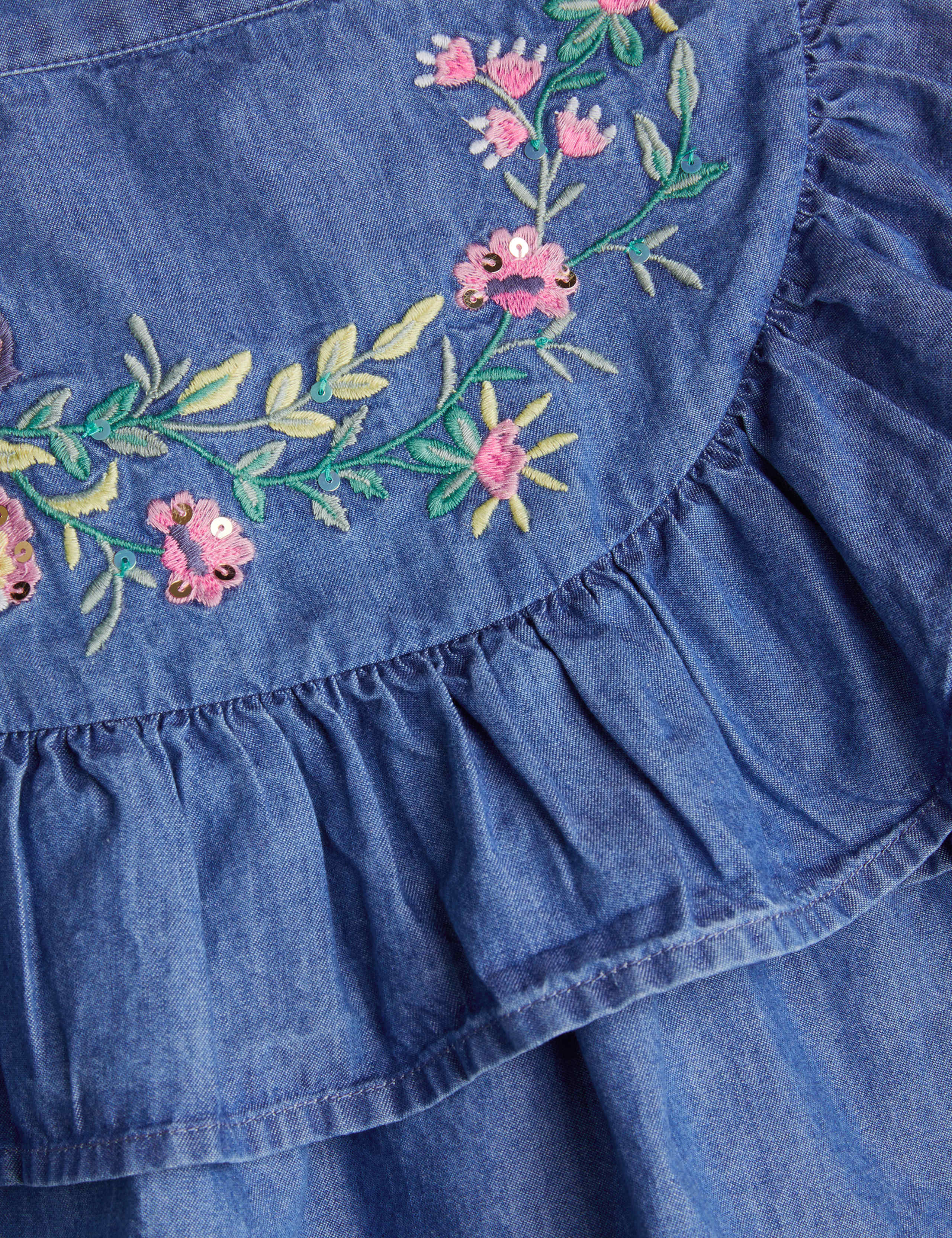 Denim Embroidered Skirt (3-13 Yrs) 2 of 3