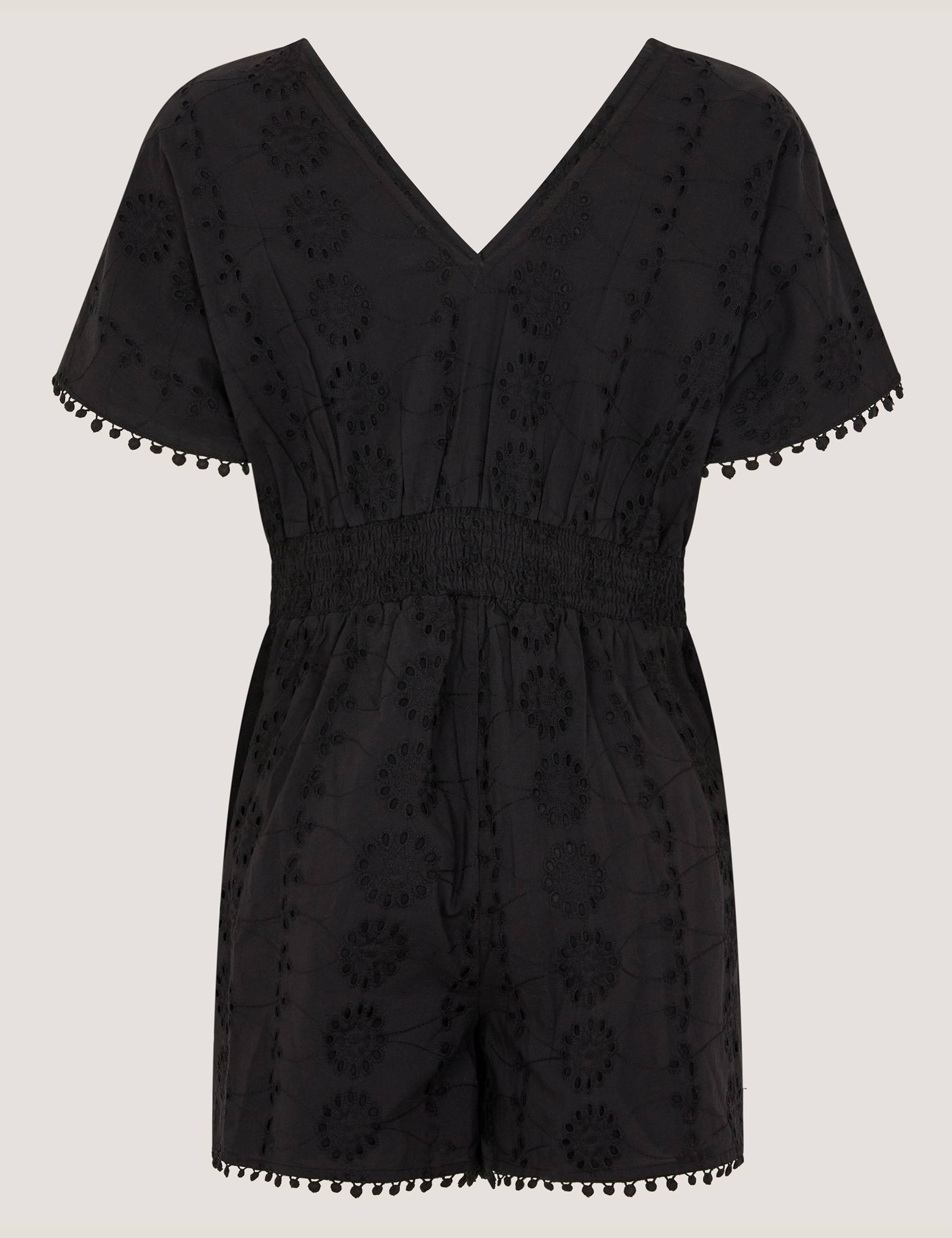 Pure Cotton Broderie Playsuit (7-15 Yrs) 2 of 3