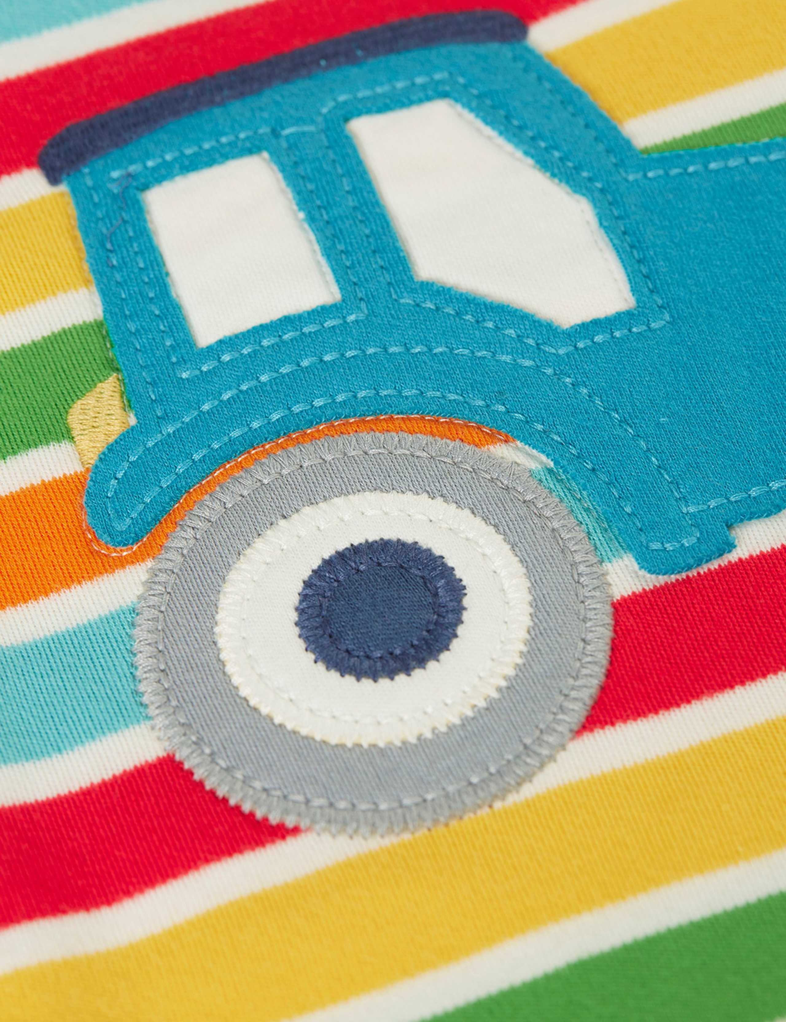 Pure Cotton Striped Vehicle T-Shirt (3 Months-5 Years) 3 of 3