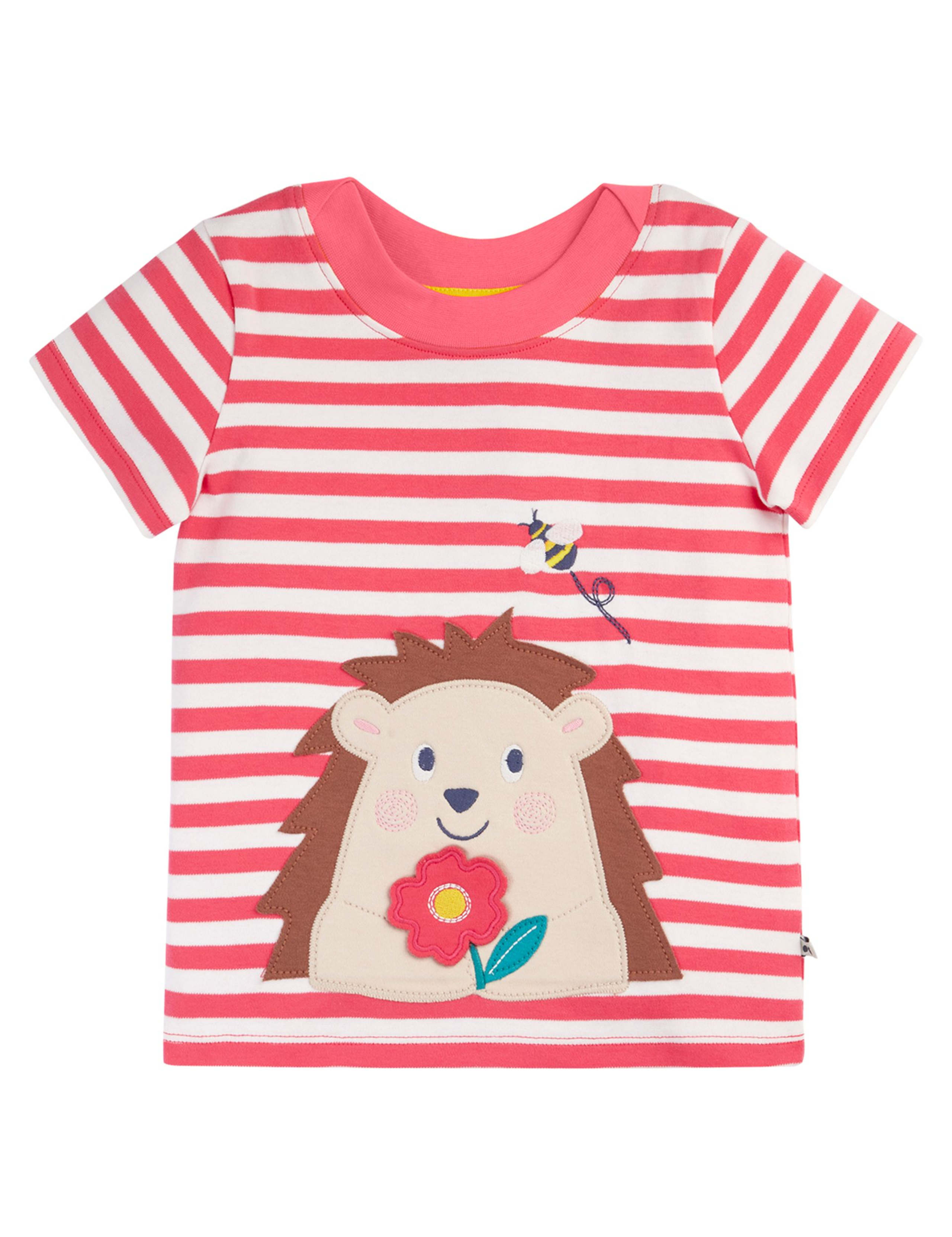 Pure Cotton Striped Hedgehog T-Shirt (3 Mths-8 Yrs) 3 of 4