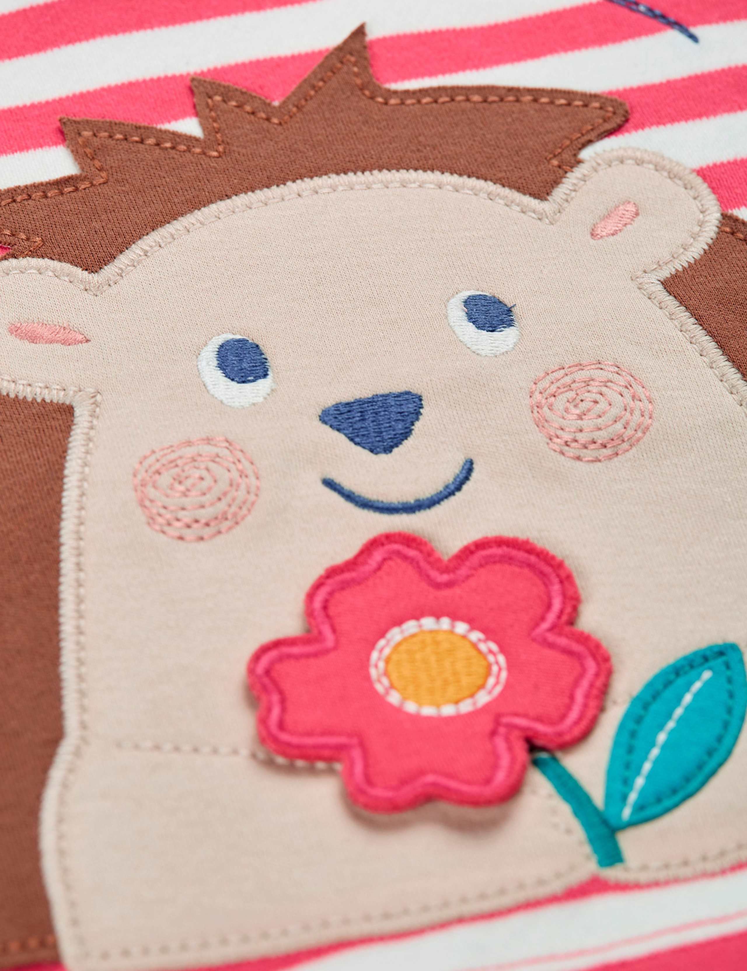 Pure Cotton Striped Hedgehog T-Shirt (3 Months-8 Years) 4 of 4