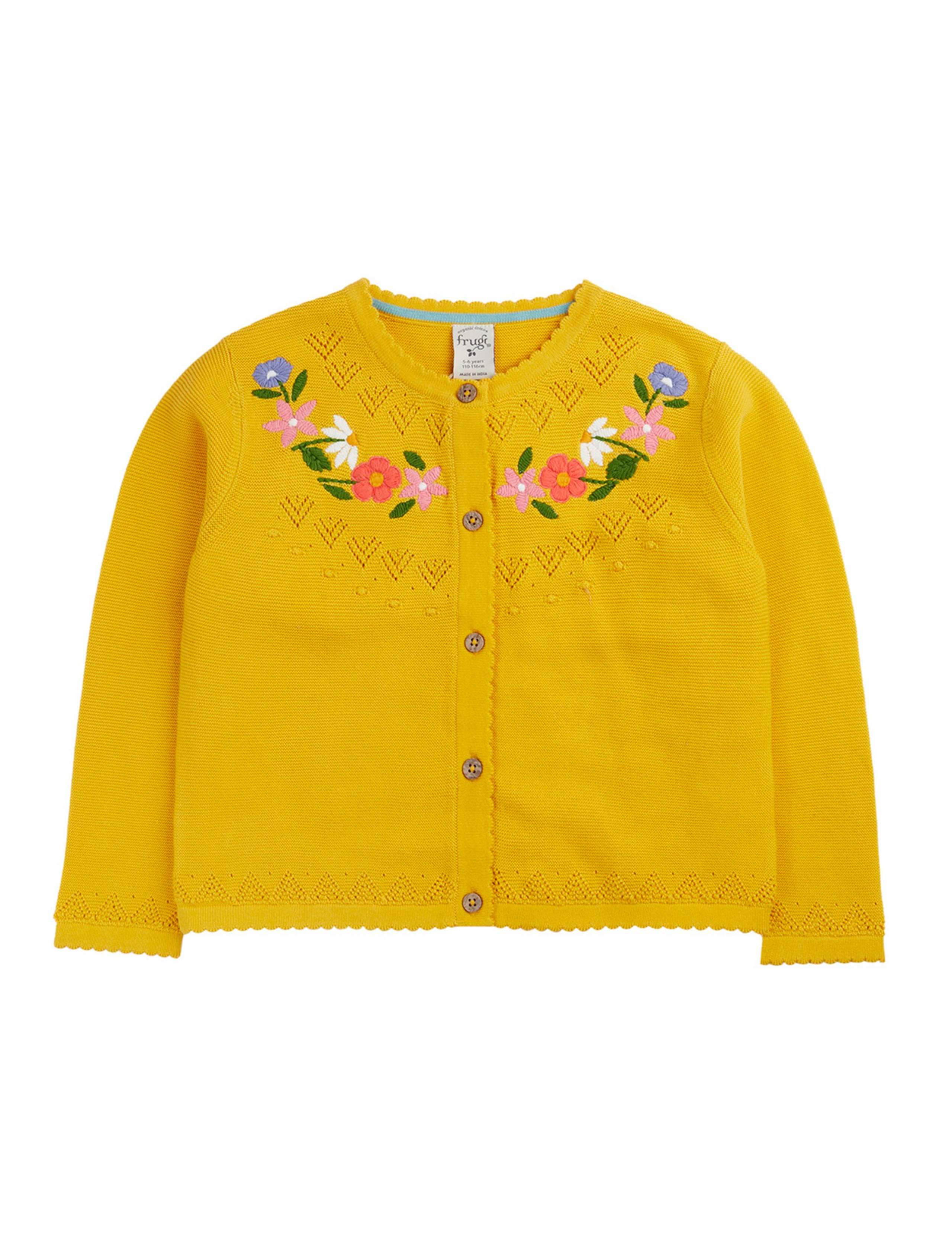 Pure Cotton Floral Cardigan (1-10 Yrs) 1 of 4