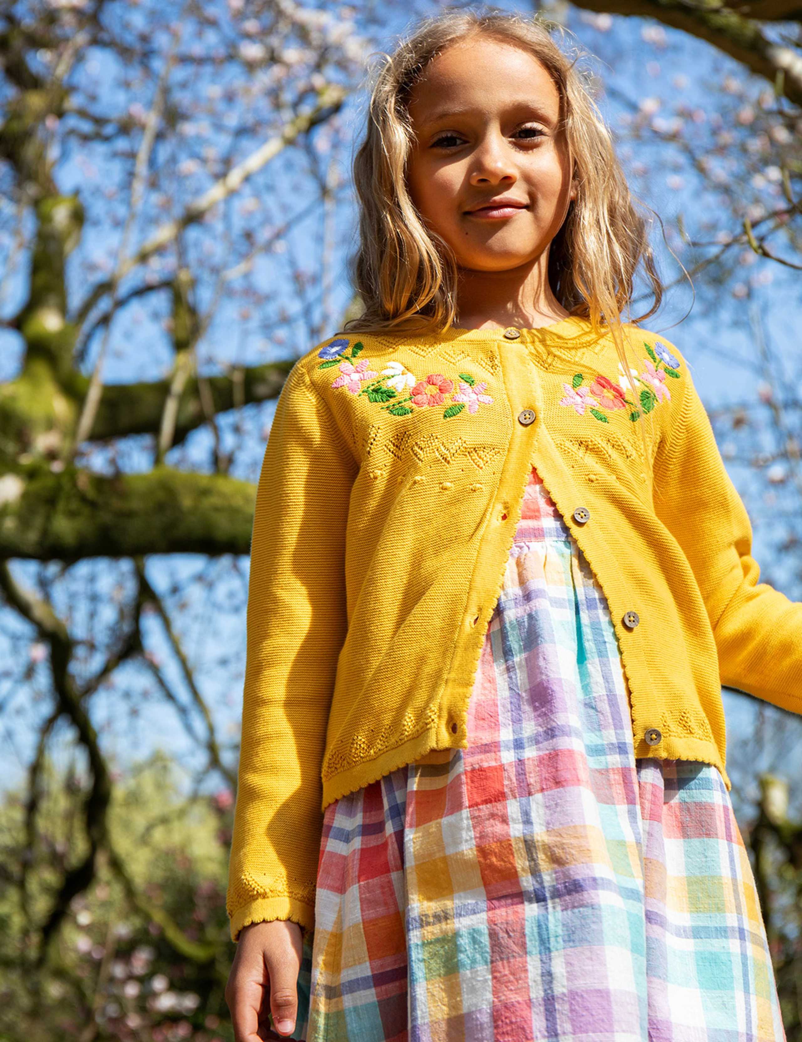 Pure Cotton Floral Cardigan (1-10 Yrs) 2 of 4