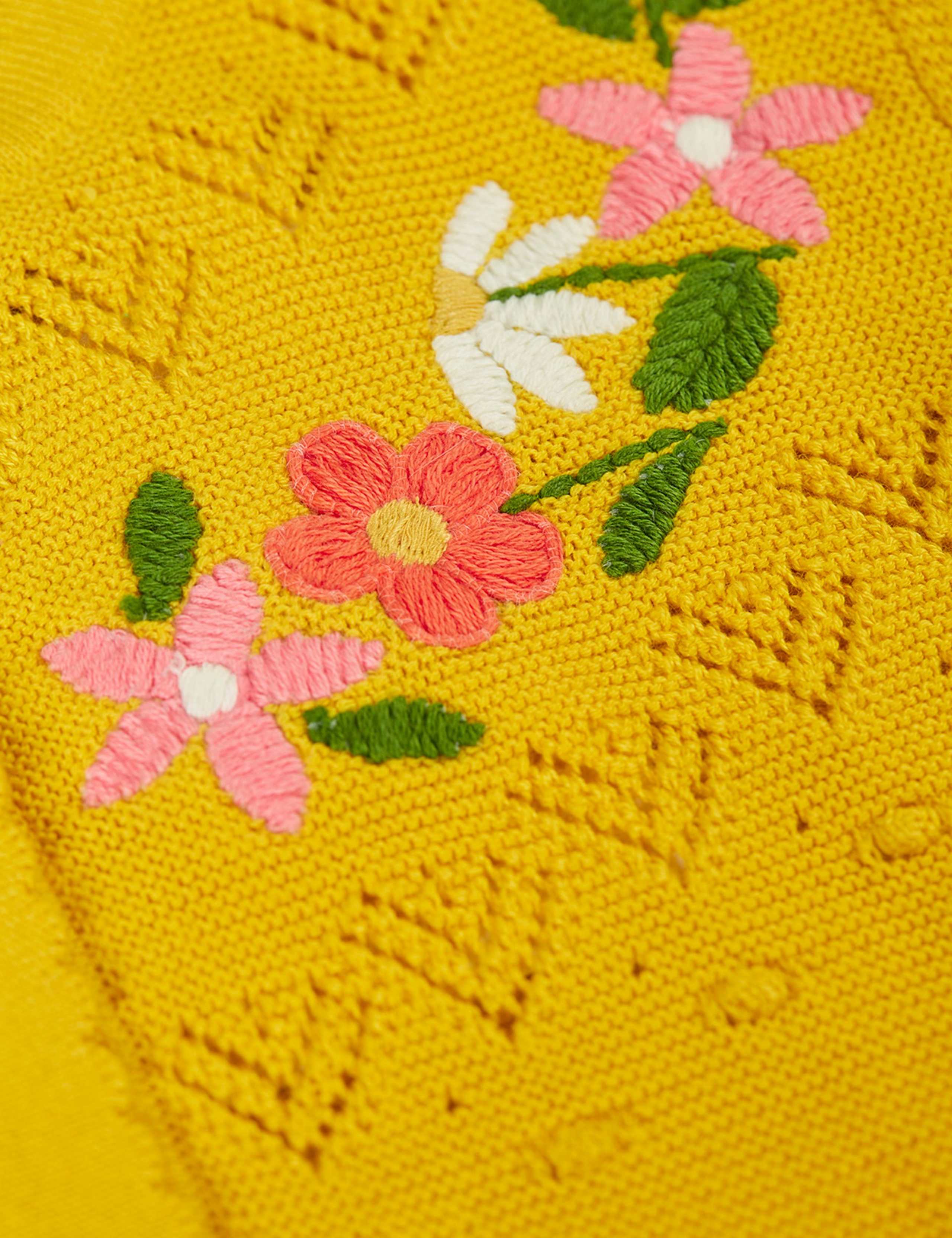 Pure Cotton Floral Cardigan (1-10 Yrs) 4 of 4