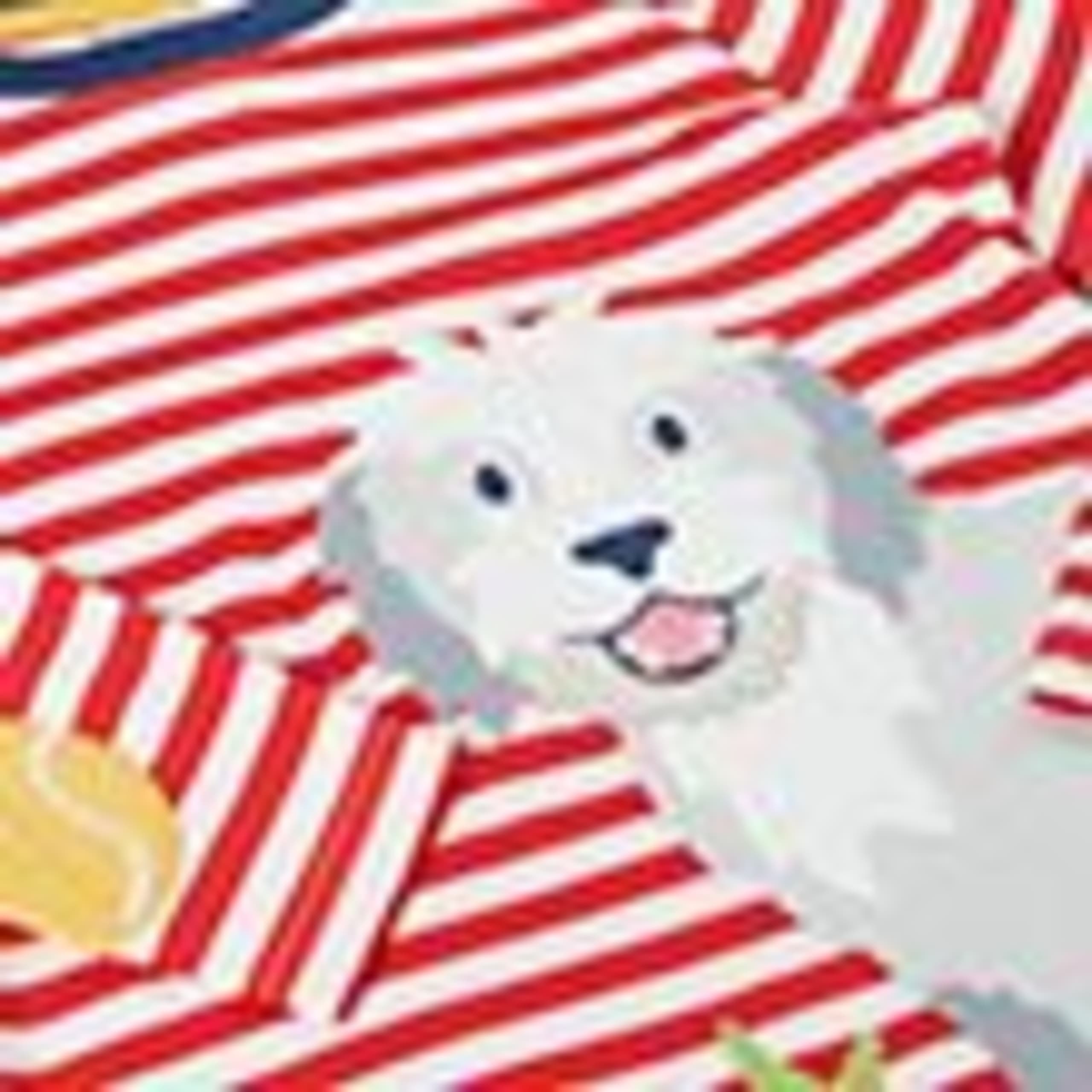 Pure Cotton Striped Dog Applique Top (1-10 Yrs) 5 of 5