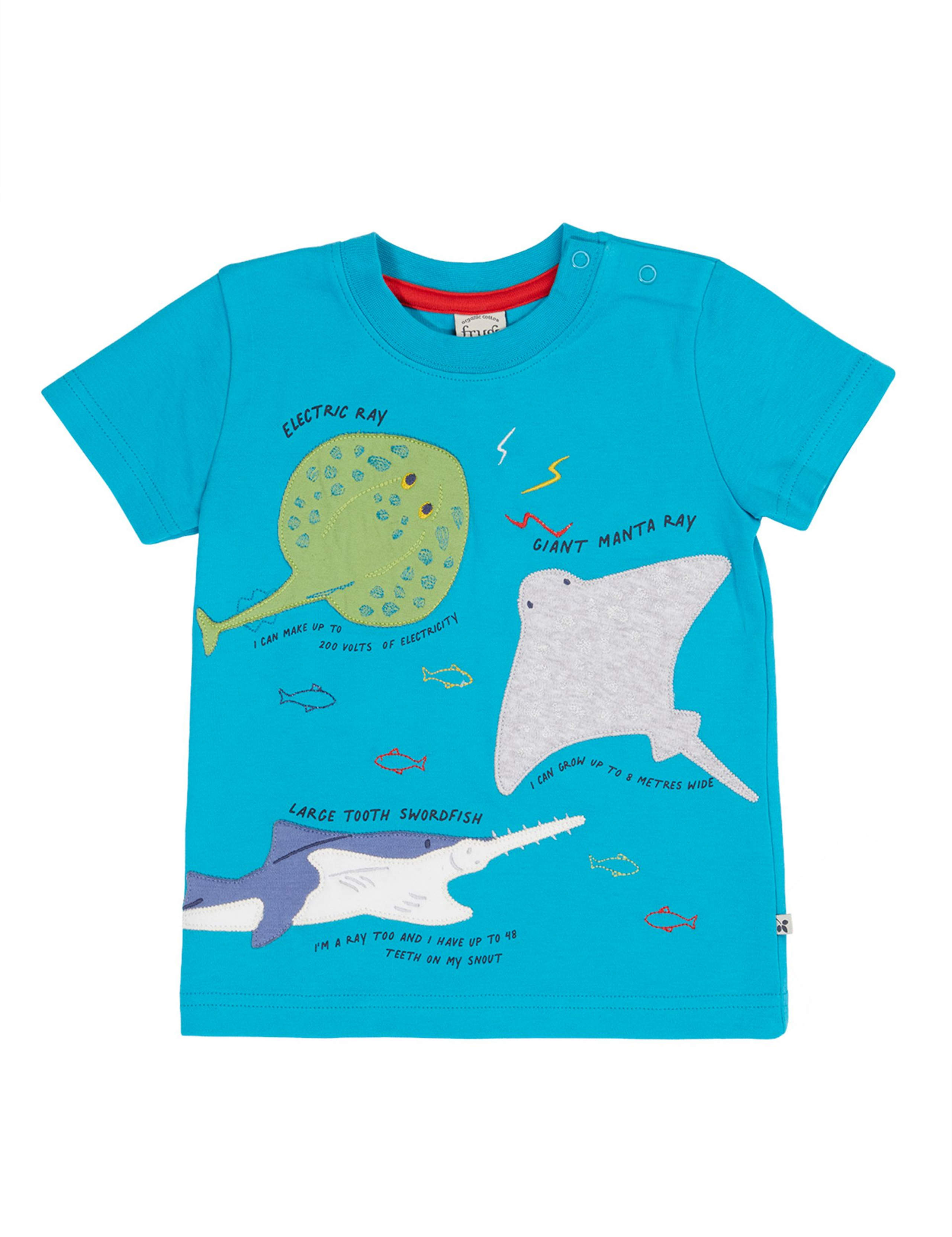 Pure Cotton Sealife Applique T-Shirt (1-10 Yrs) 2 of 6