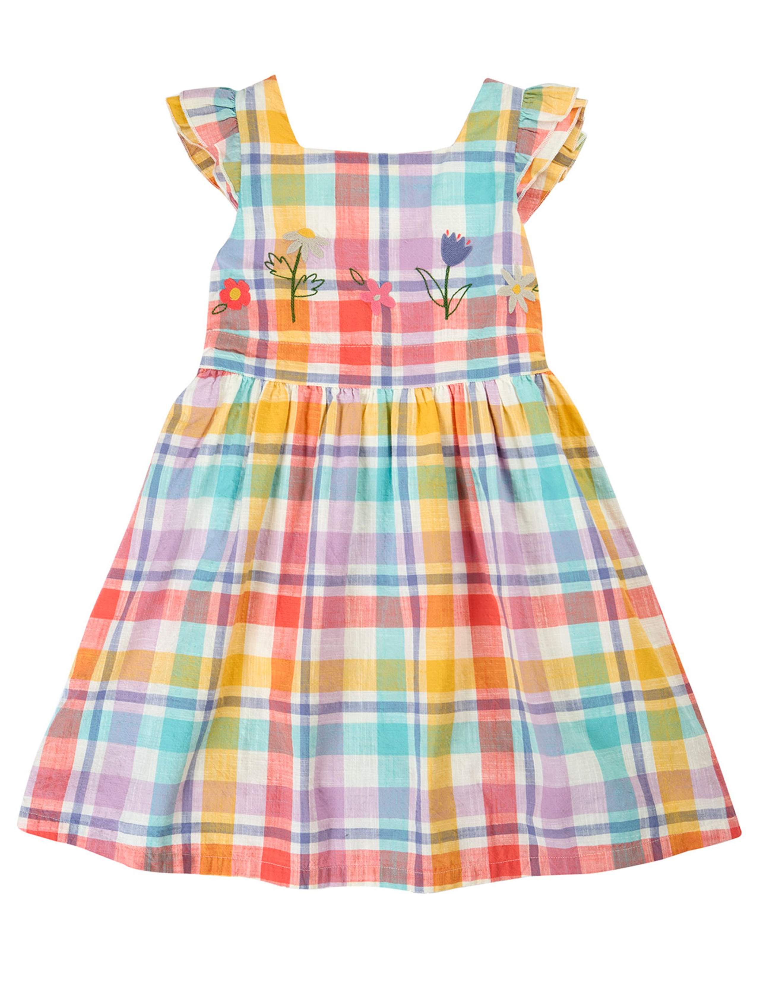 Pure Cotton Checked Dress (2-10 Yrs) 1 of 6