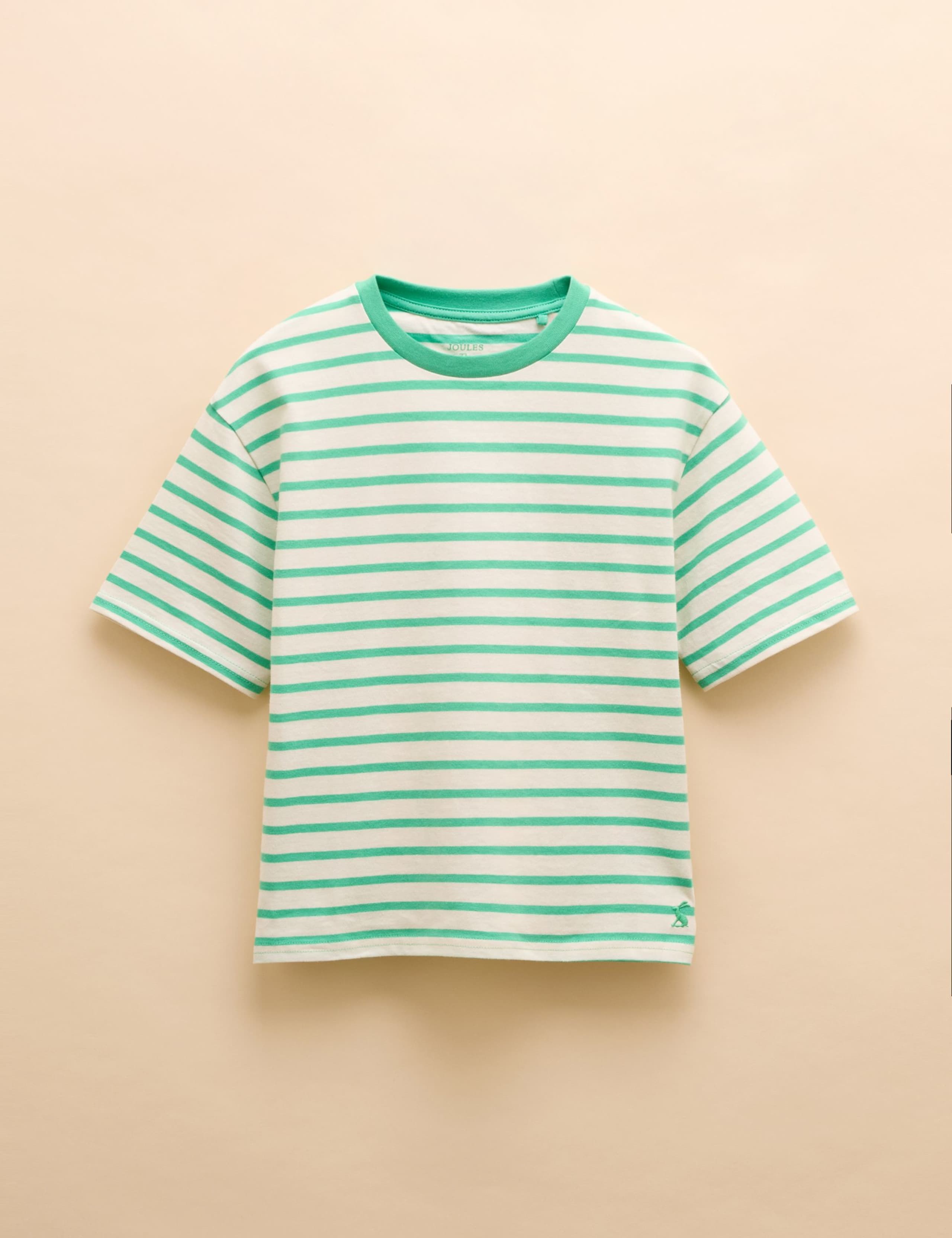 3 Pack Pure Cotton Plain & Striped T-Shirts (1-12 Yrs) 2 of 12