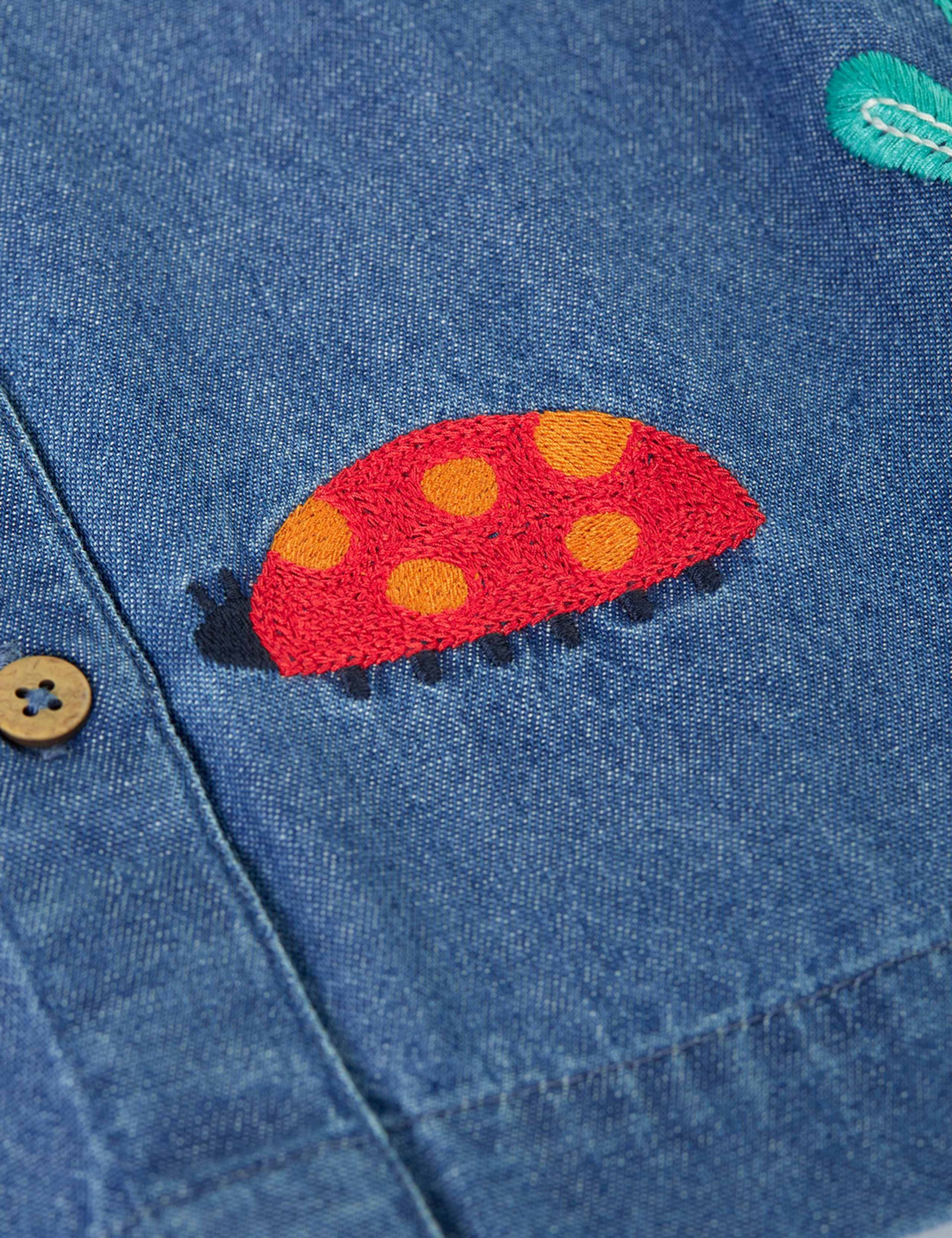 Denim Flower Embroidered Dress (3 Mths-8 Yrs) 3 of 5