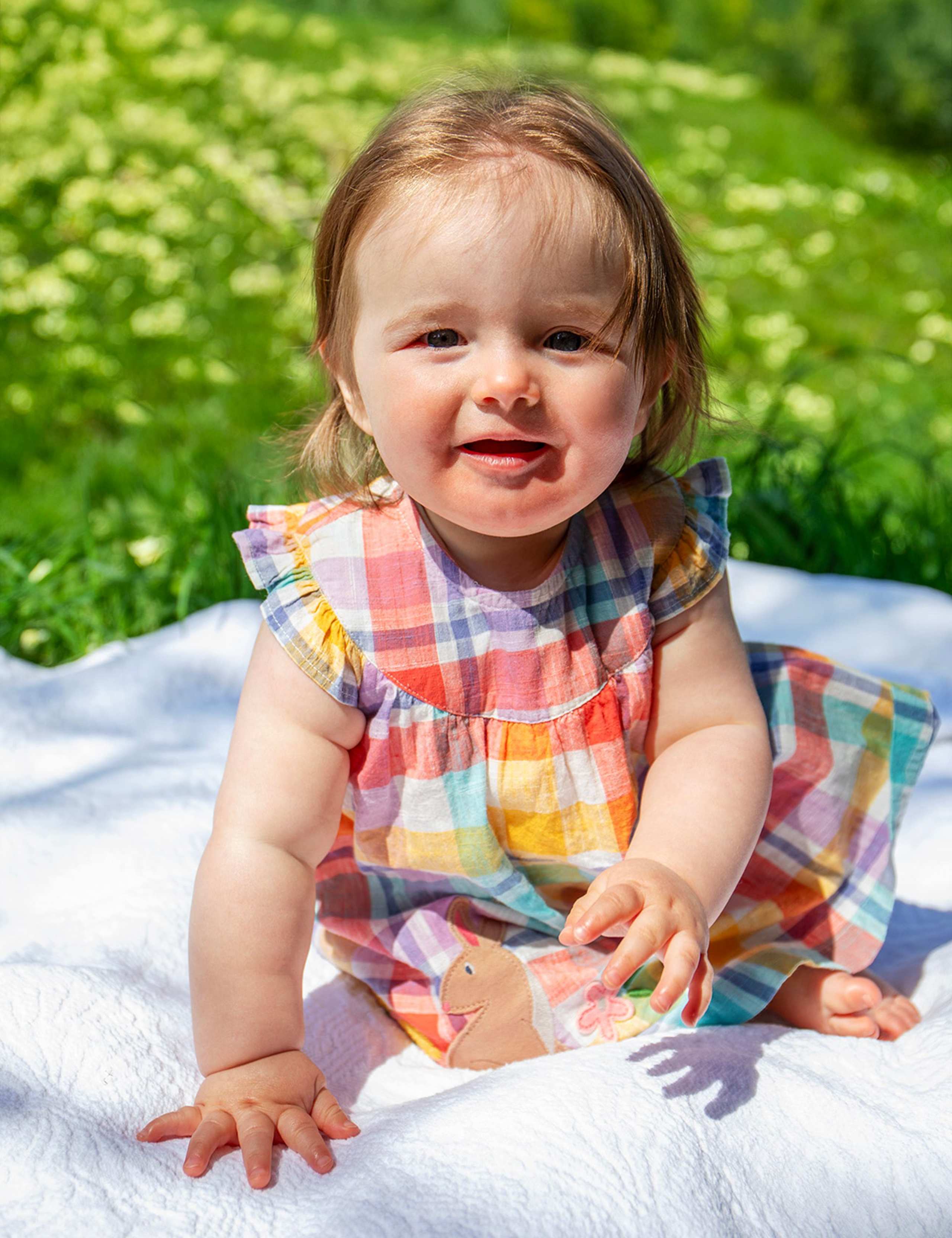 Pure Cotton Checked Dress (3-24 Mths) 2 of 4