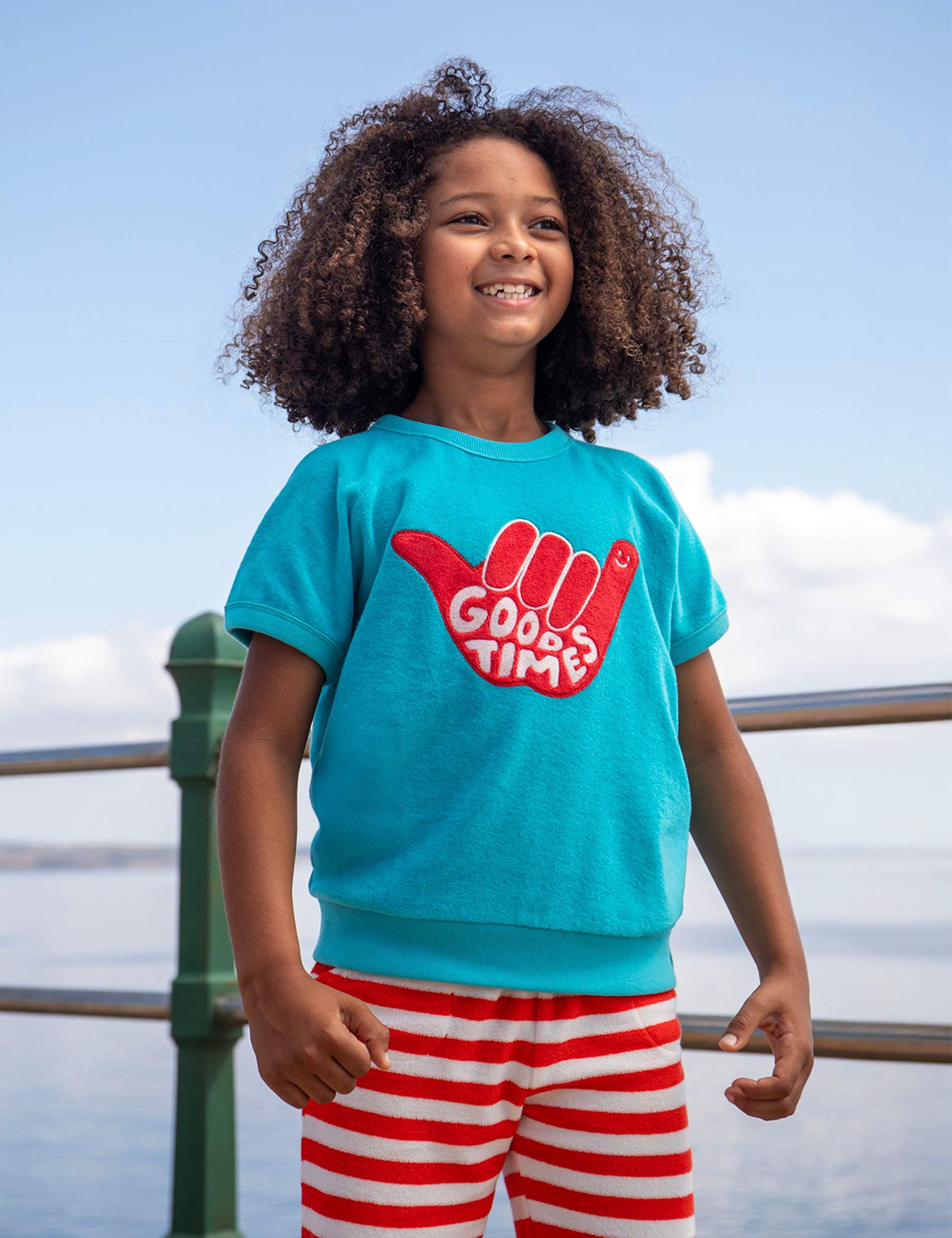 Pure Cotton Good Times Slogan Sweatshirt (1-10 Yrs) 2 of 4