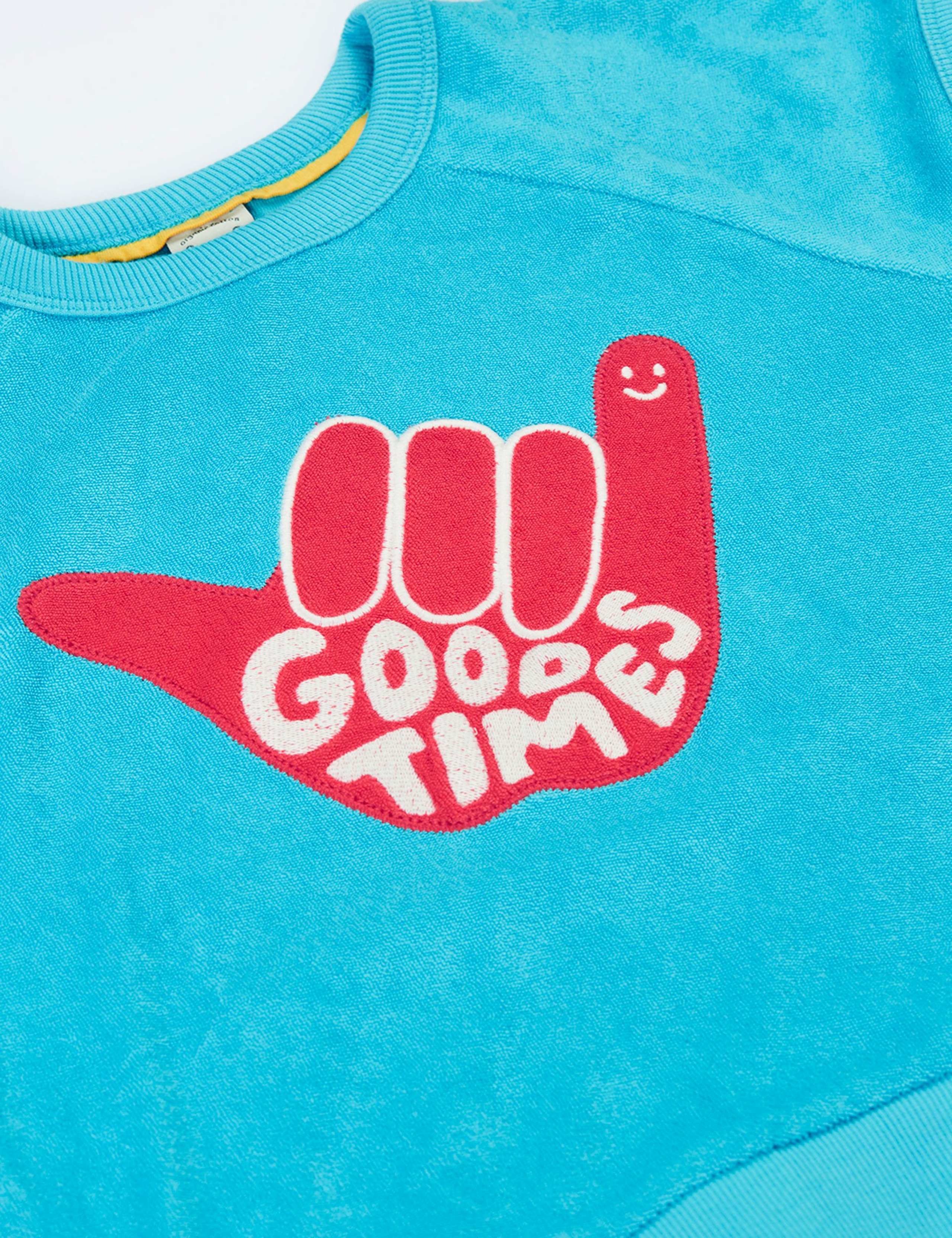 Pure Cotton Good Times Slogan Sweatshirt (1-10 Yrs) 4 of 4