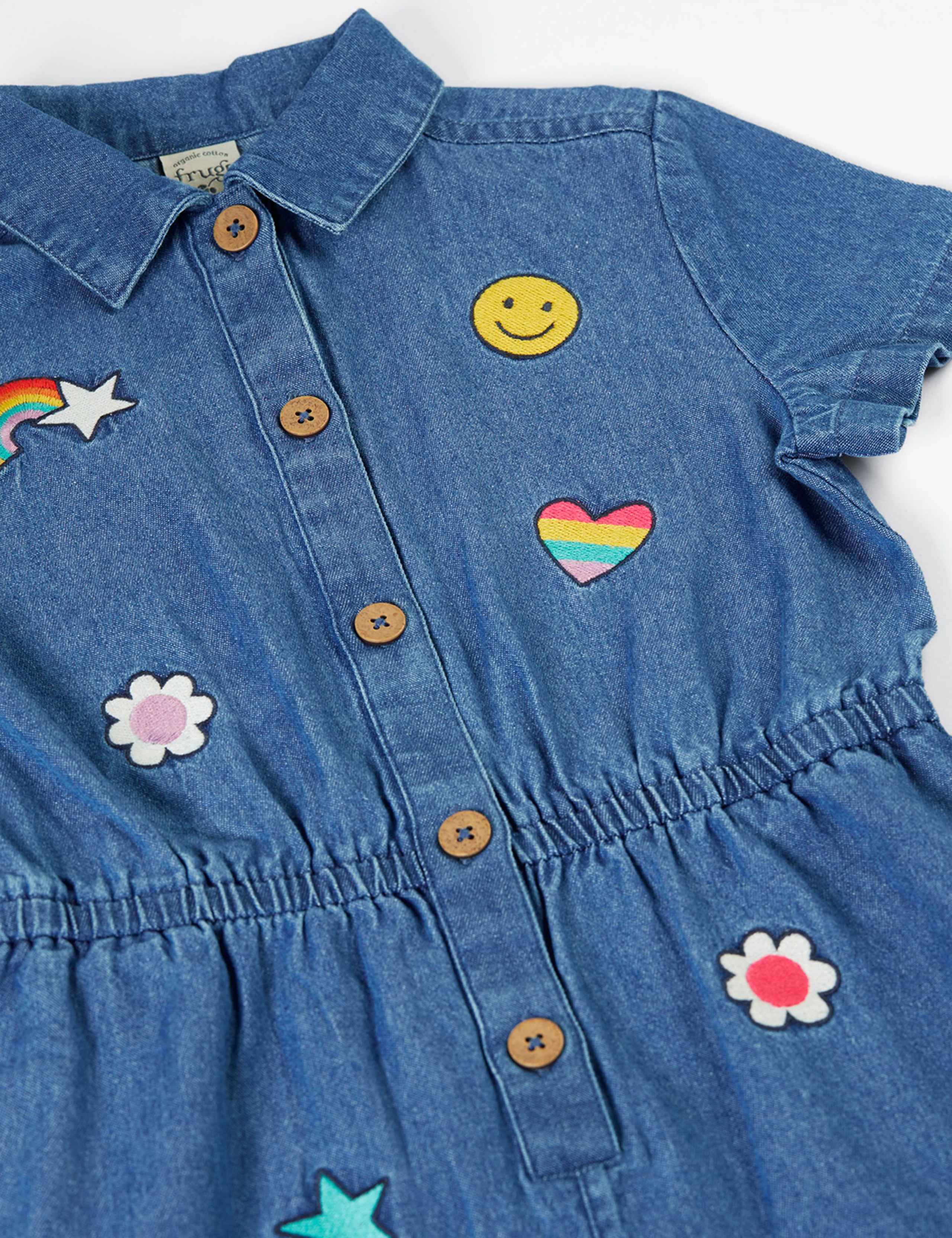 Denim Embroidered Jumpsuit (2-12 Years) 3 of 4