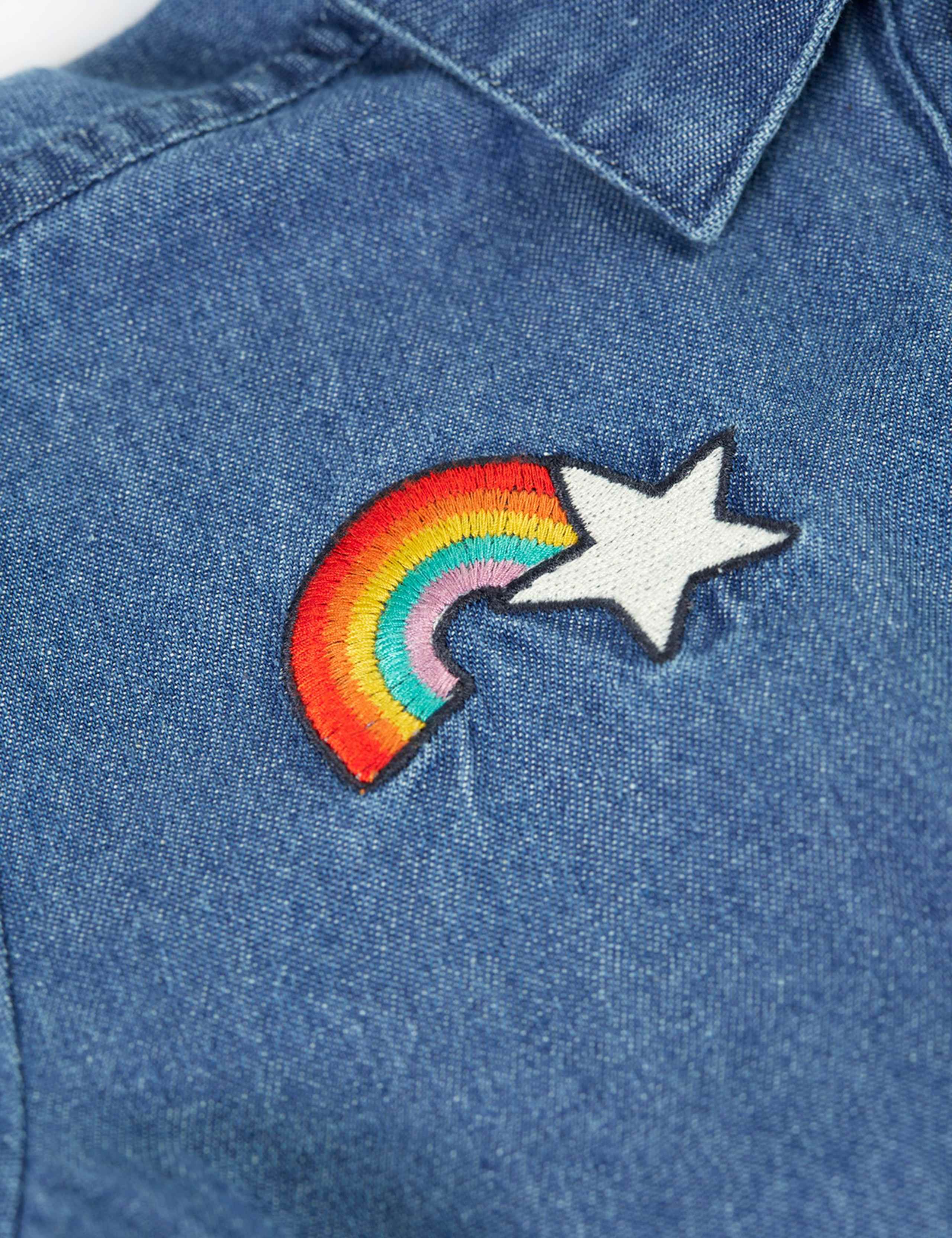 Denim Embroidered Jumpsuit (2-12 Yrs) 4 of 4