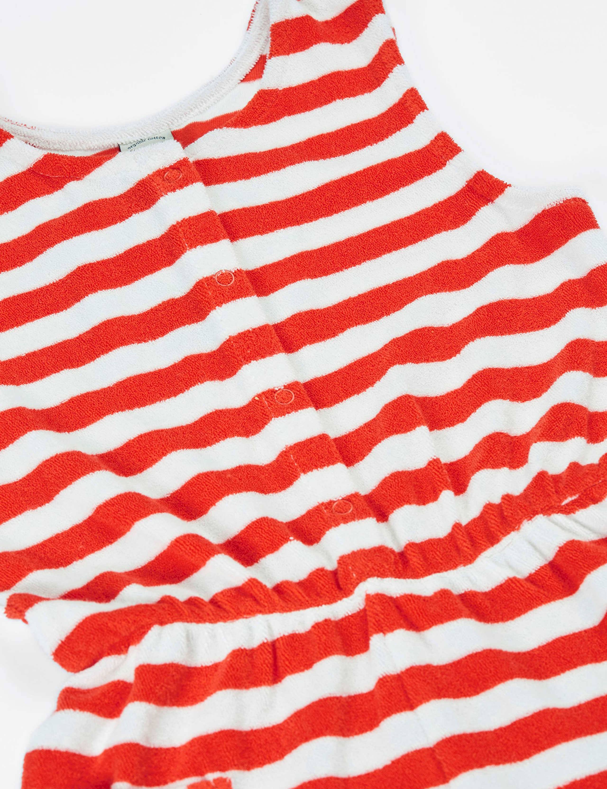 Pure Cotton Towelling Striped Playsuit (2-12 Yrs) 3 of 4