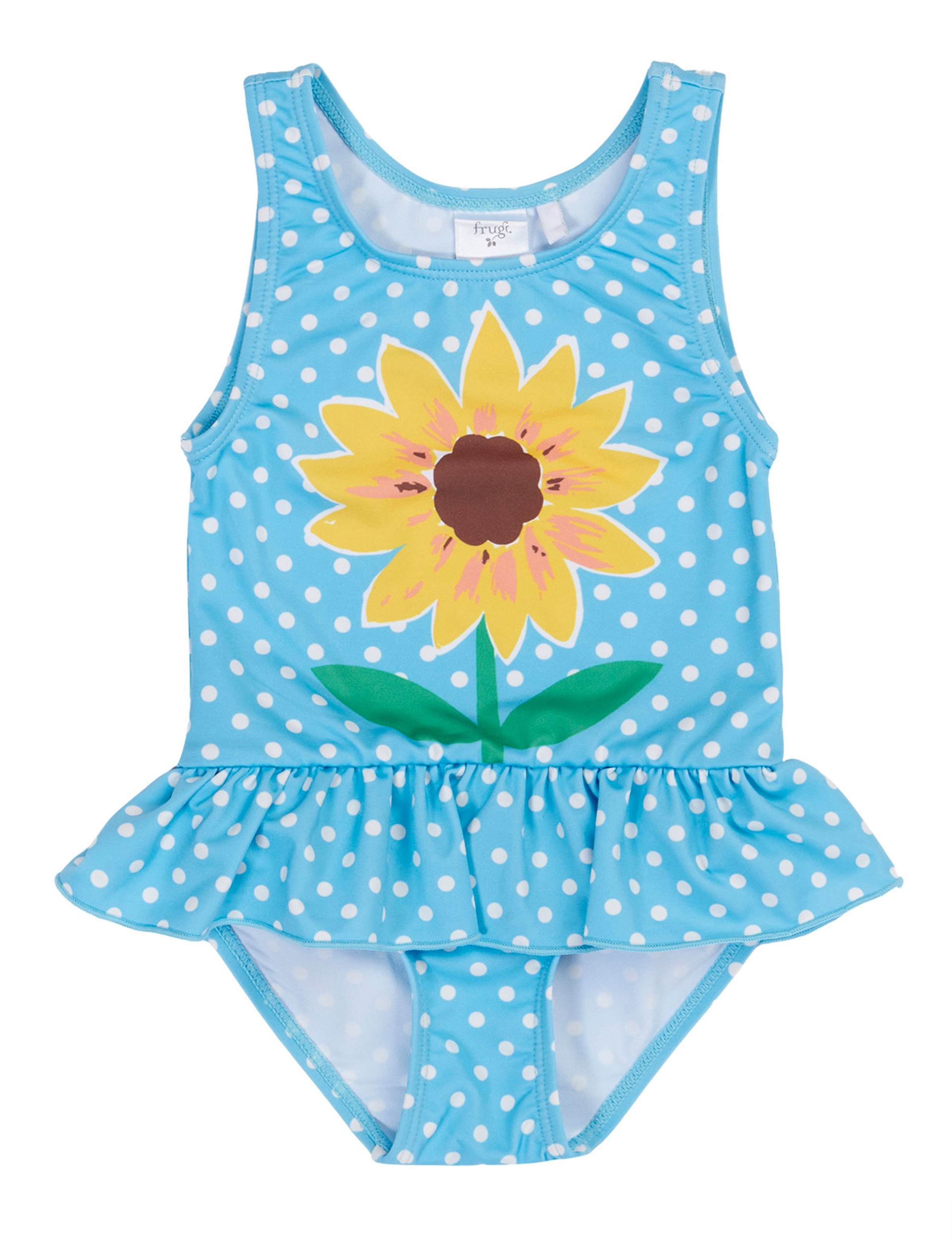 Polka Dot Flower Frill Swimsuit (0-4 Yrs) 1 of 3