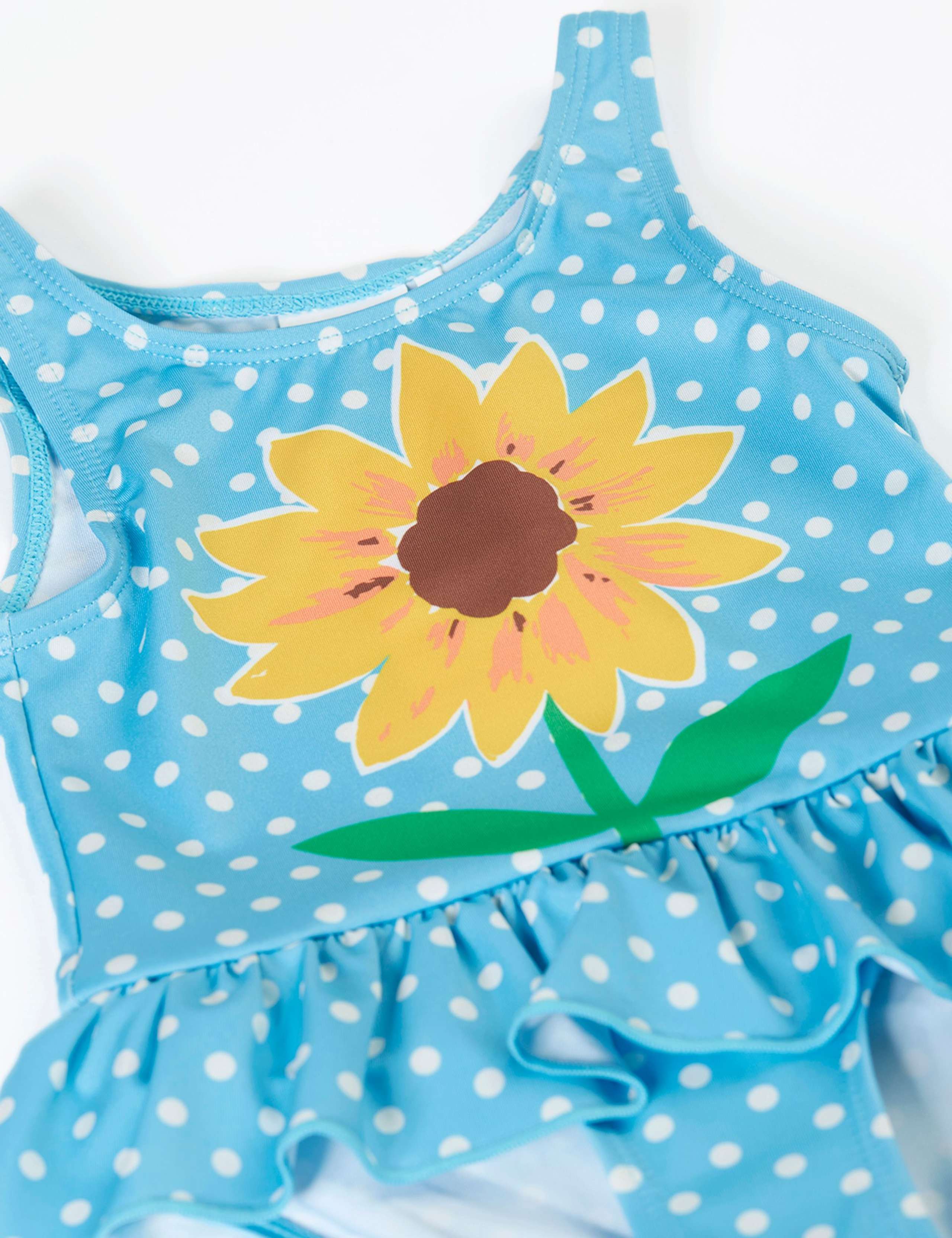 Polka Dot Flower Frill Swimsuit (0-4 Years) 3 of 3