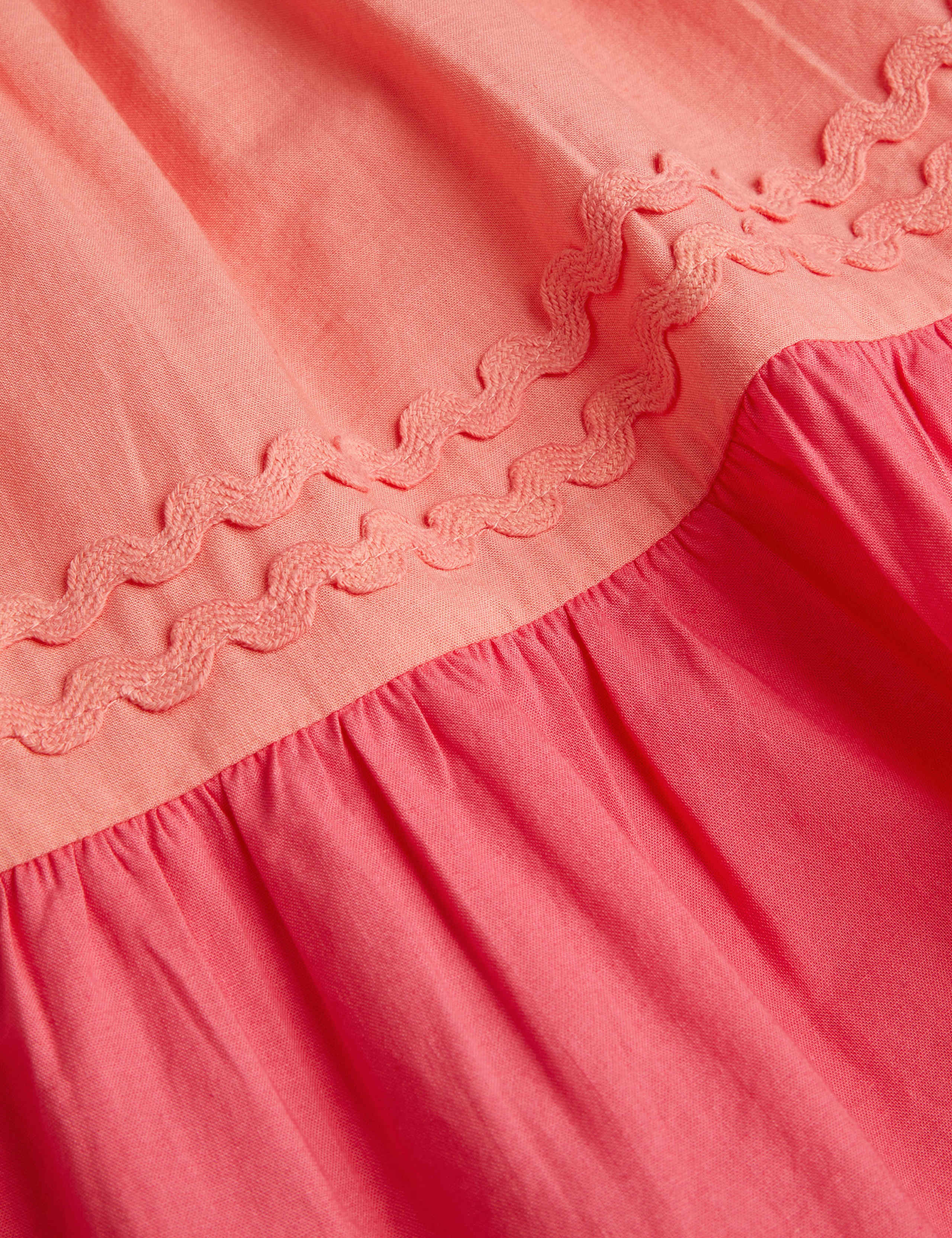 Cotton Rich Colour Block Tiered Dress (3-13 Yrs) 2 of 3