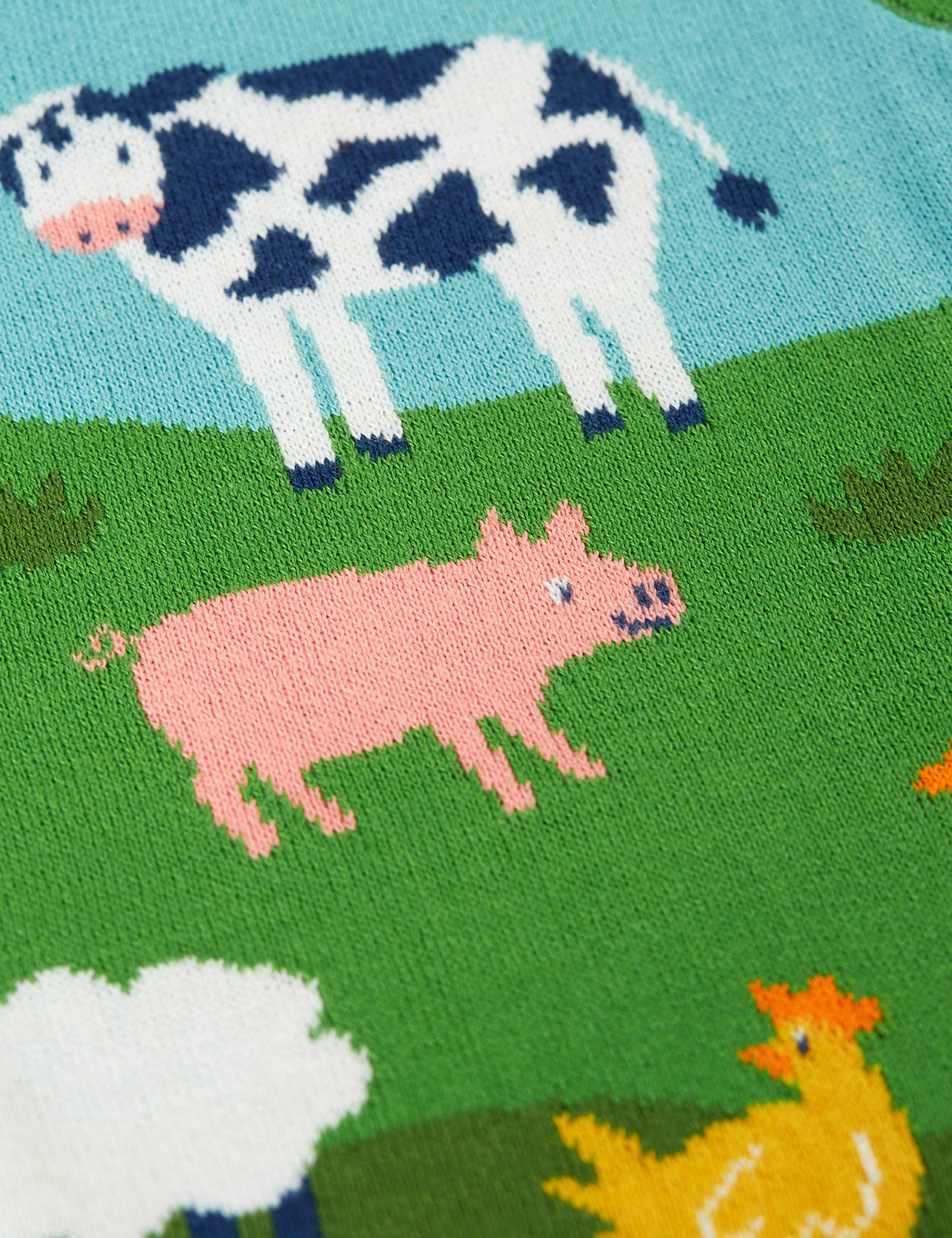 Pure Cotton Farmyard Knitted Vest (3 Mths-5 Yrs) 3 of 5