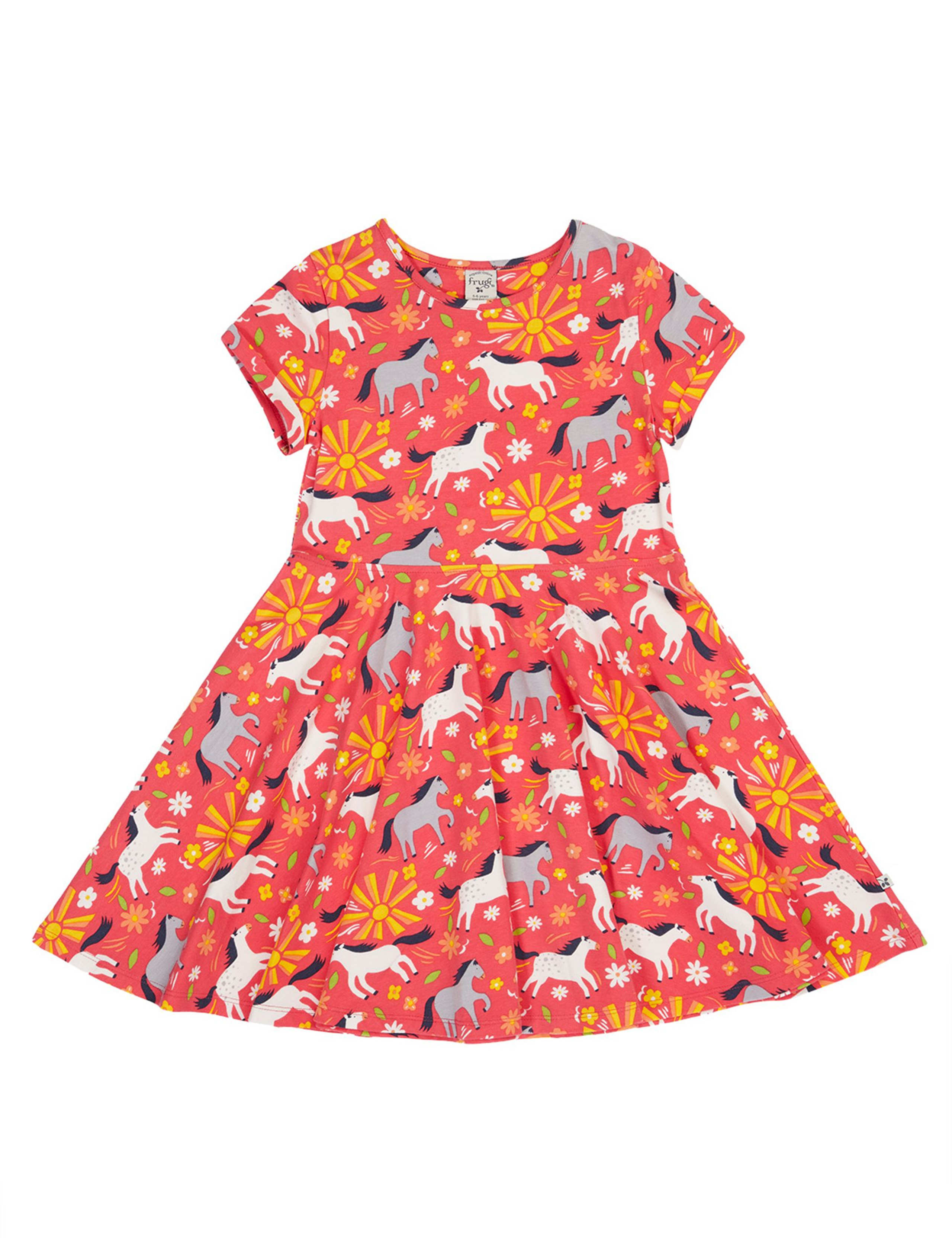 Cotton Rich Printed Skater Dress (1-12 Yrs) 1 of 6