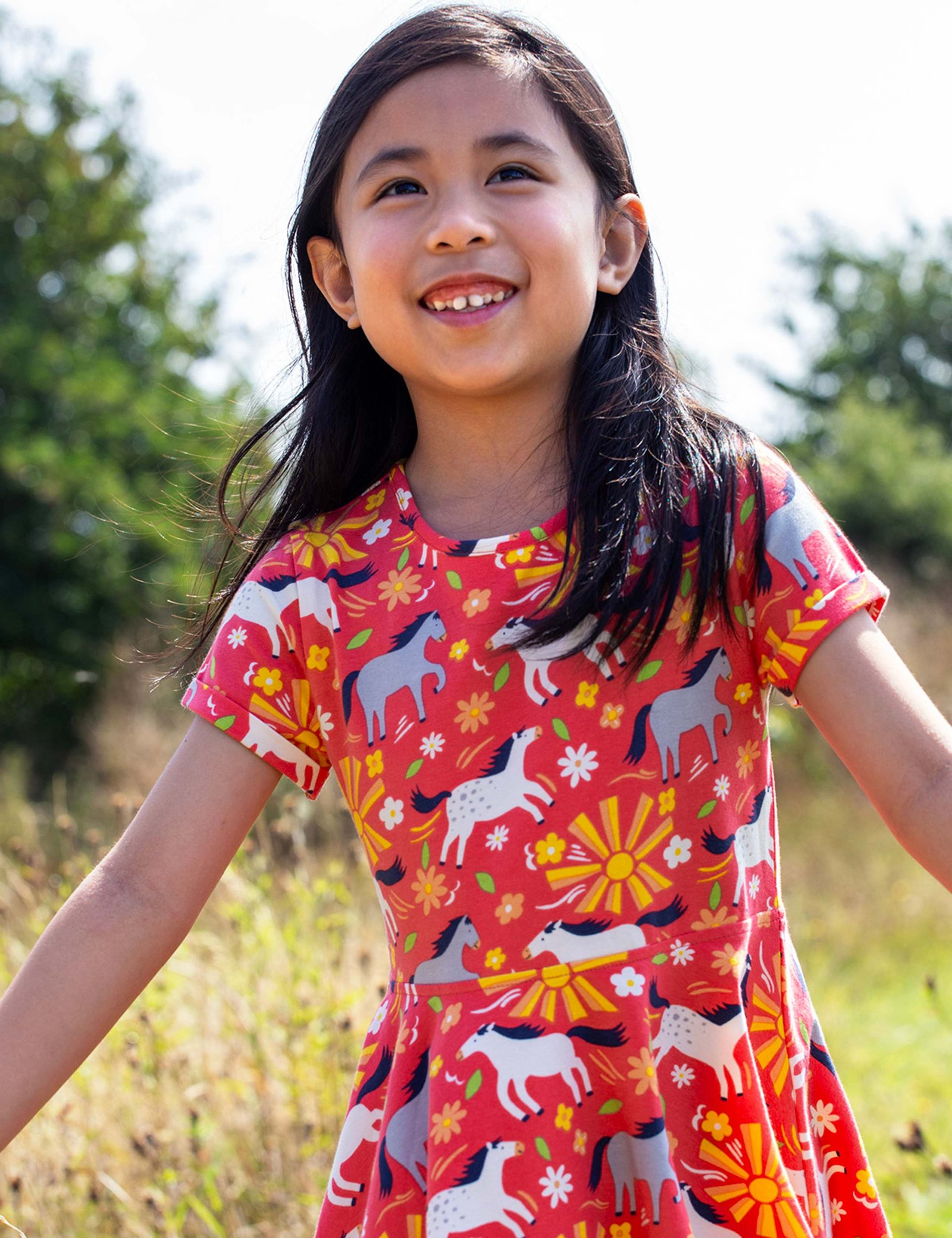 Cotton Rich Printed Skater Dress (1-12 Yrs) 2 of 6