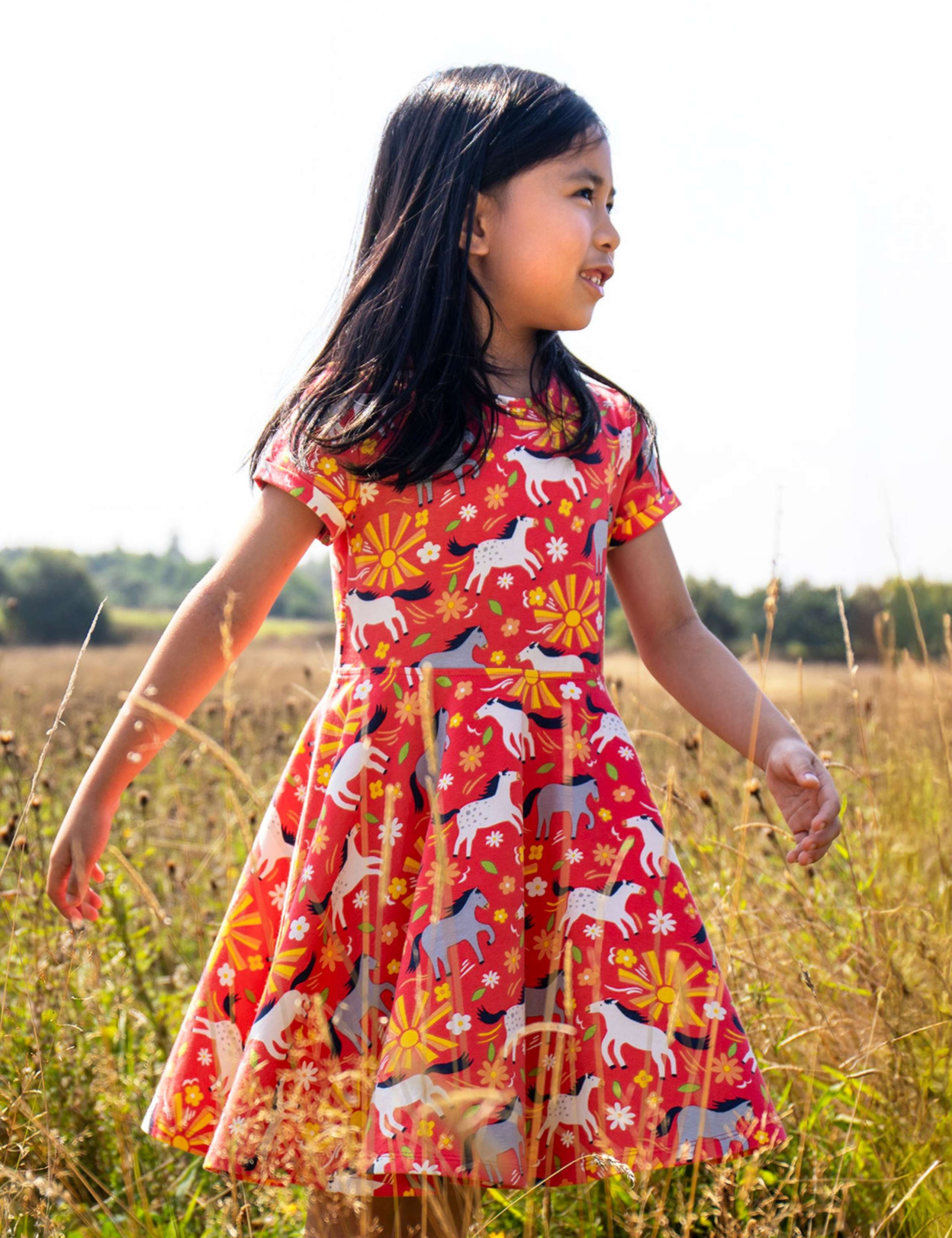 Cotton Rich Printed Skater Dress (1-12 Yrs) 6 of 6