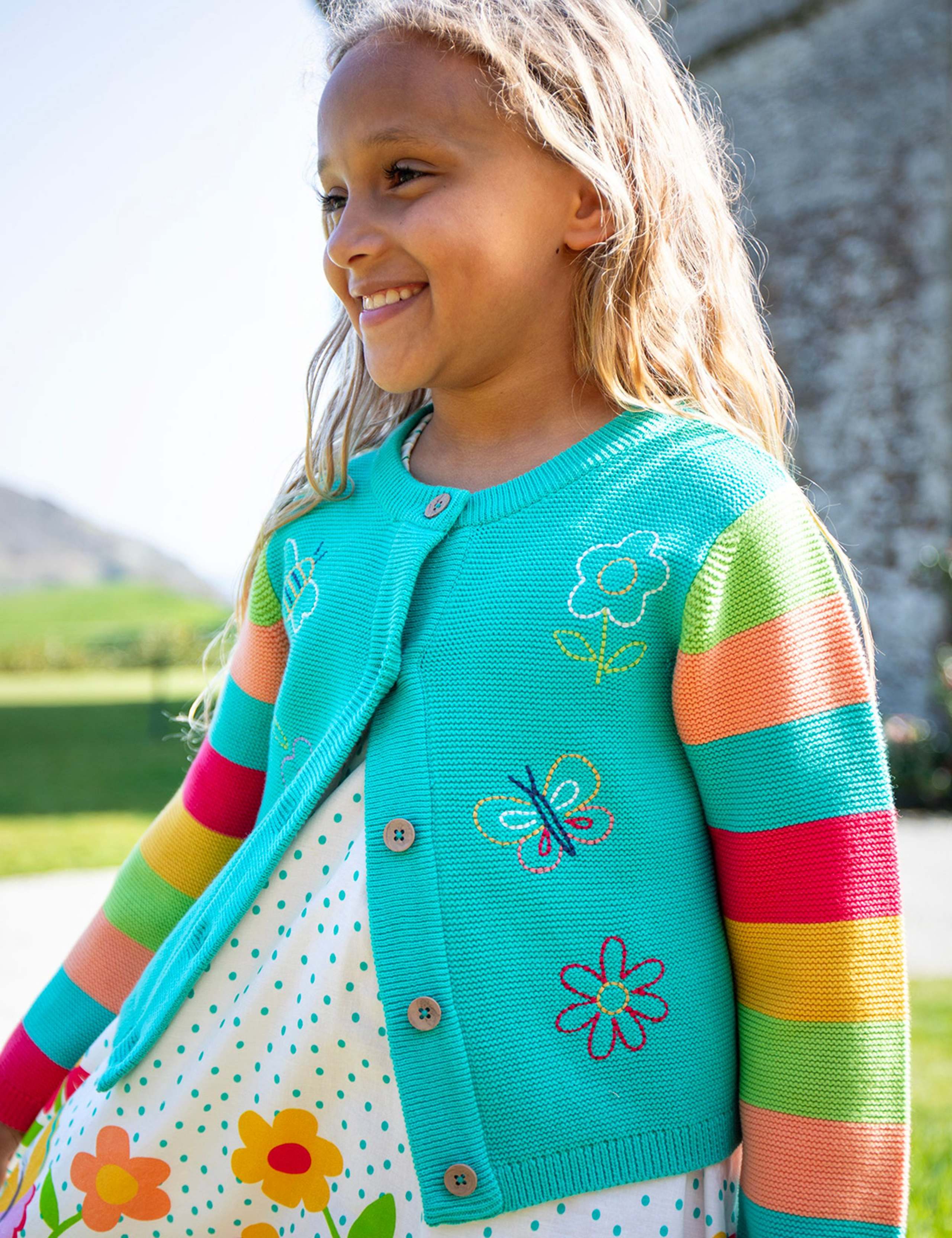 Pure Cotton Embroidered Cardigan (1-10 Yrs) 4 of 6