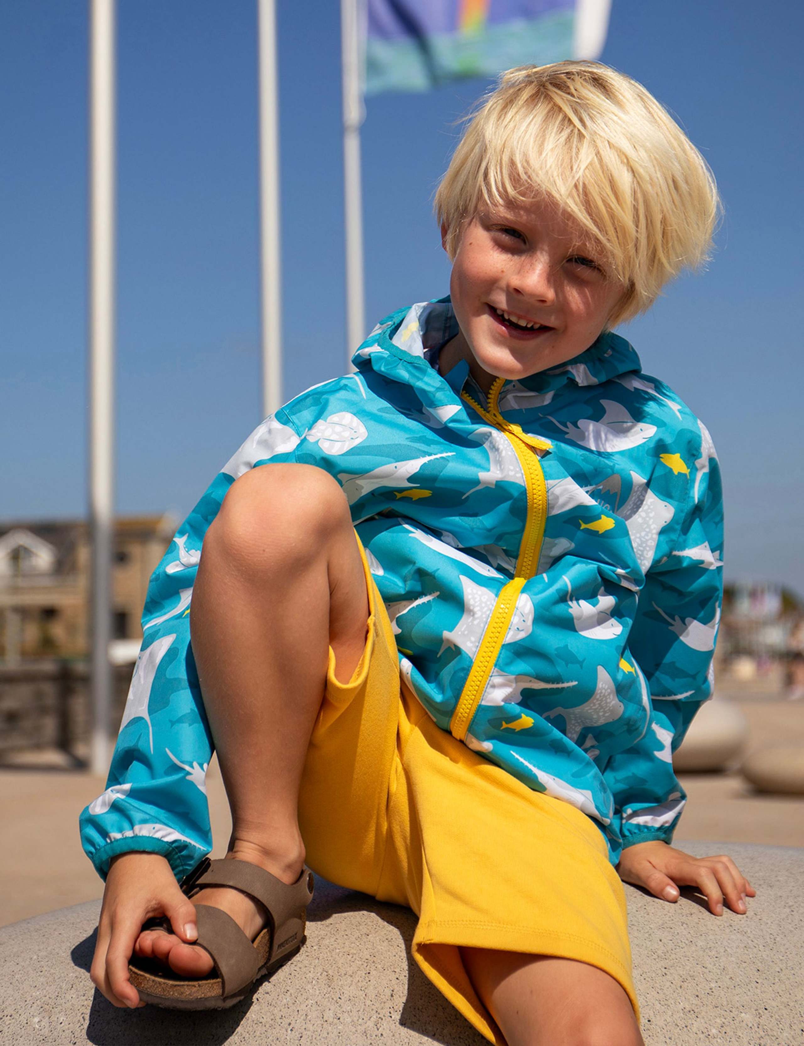 Hooded Packable Sea Creatures Raincoat (2-10 Years) 1 of 5