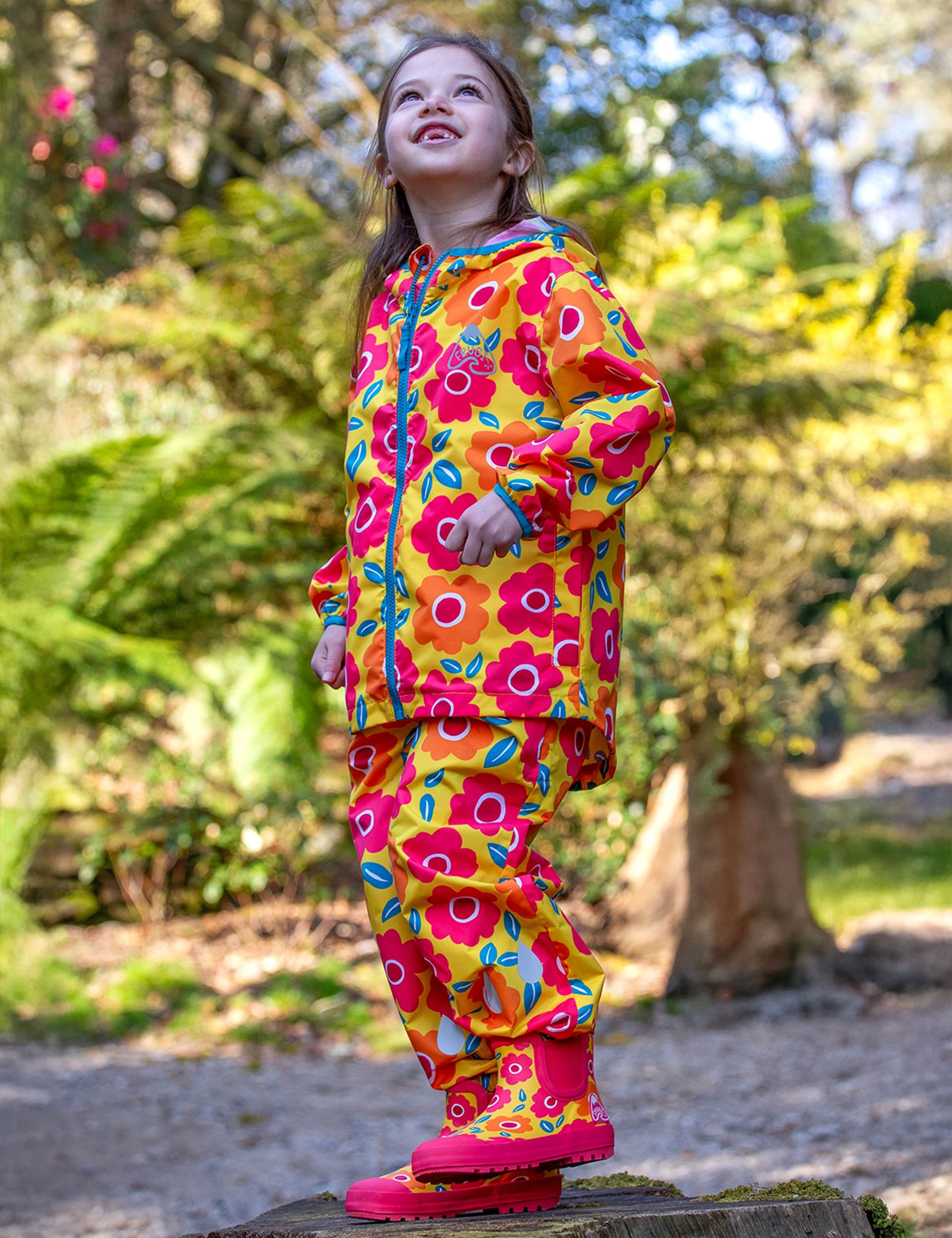 Floral Hooded Raincoat (2-10 Yrs) 1 of 5
