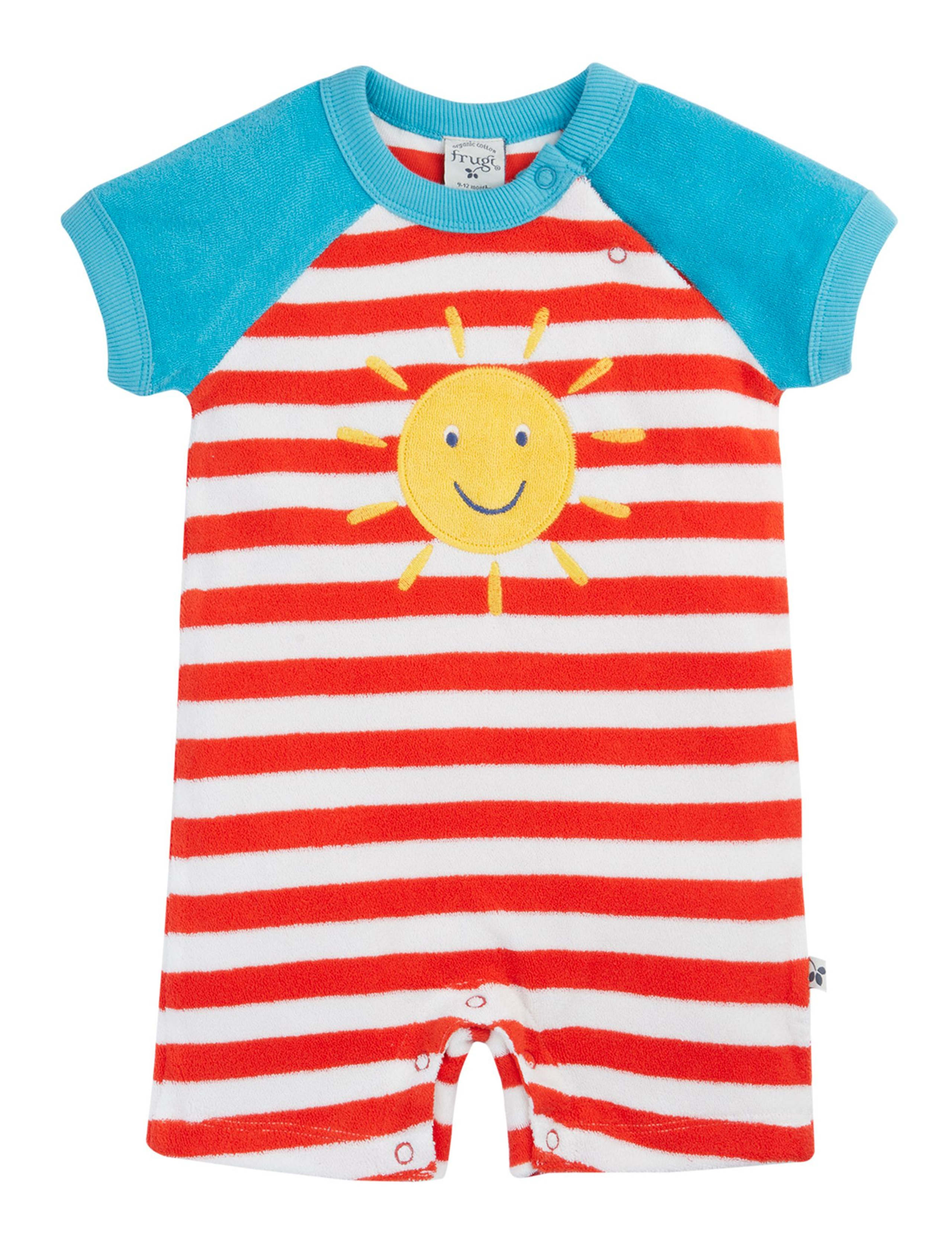 Pure Cotton Striped Sun Romper (0-24 Months) 1 of 4