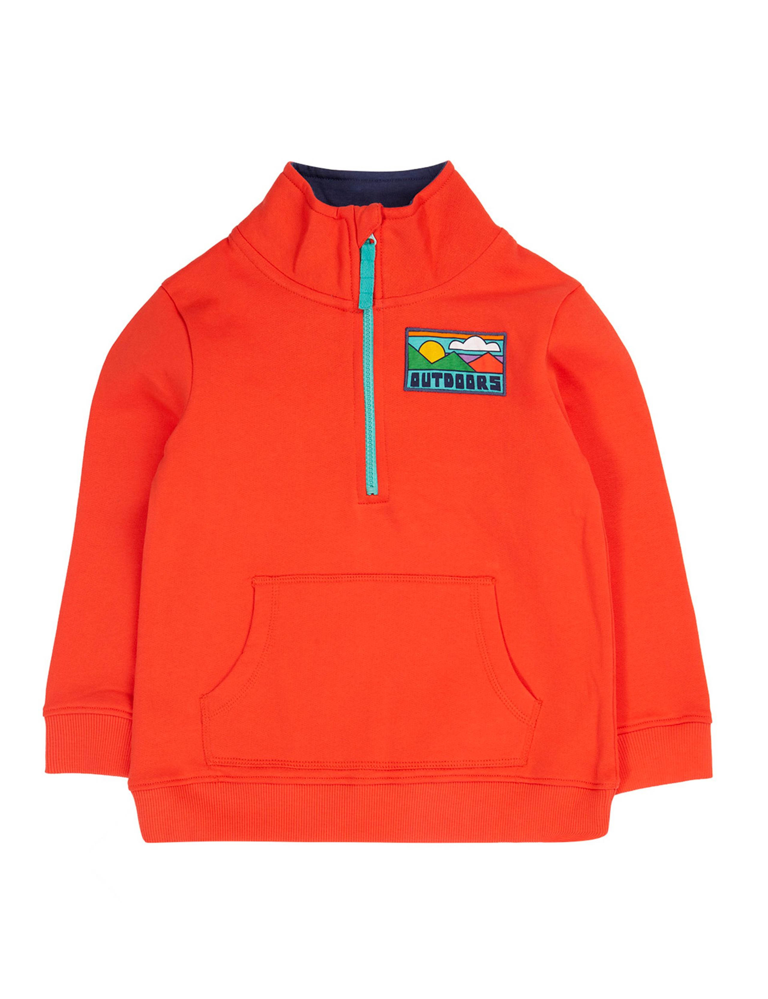 Pure Cotton Graphic Half Zip Sweatshirt (1-10 Yrs) 2 of 6