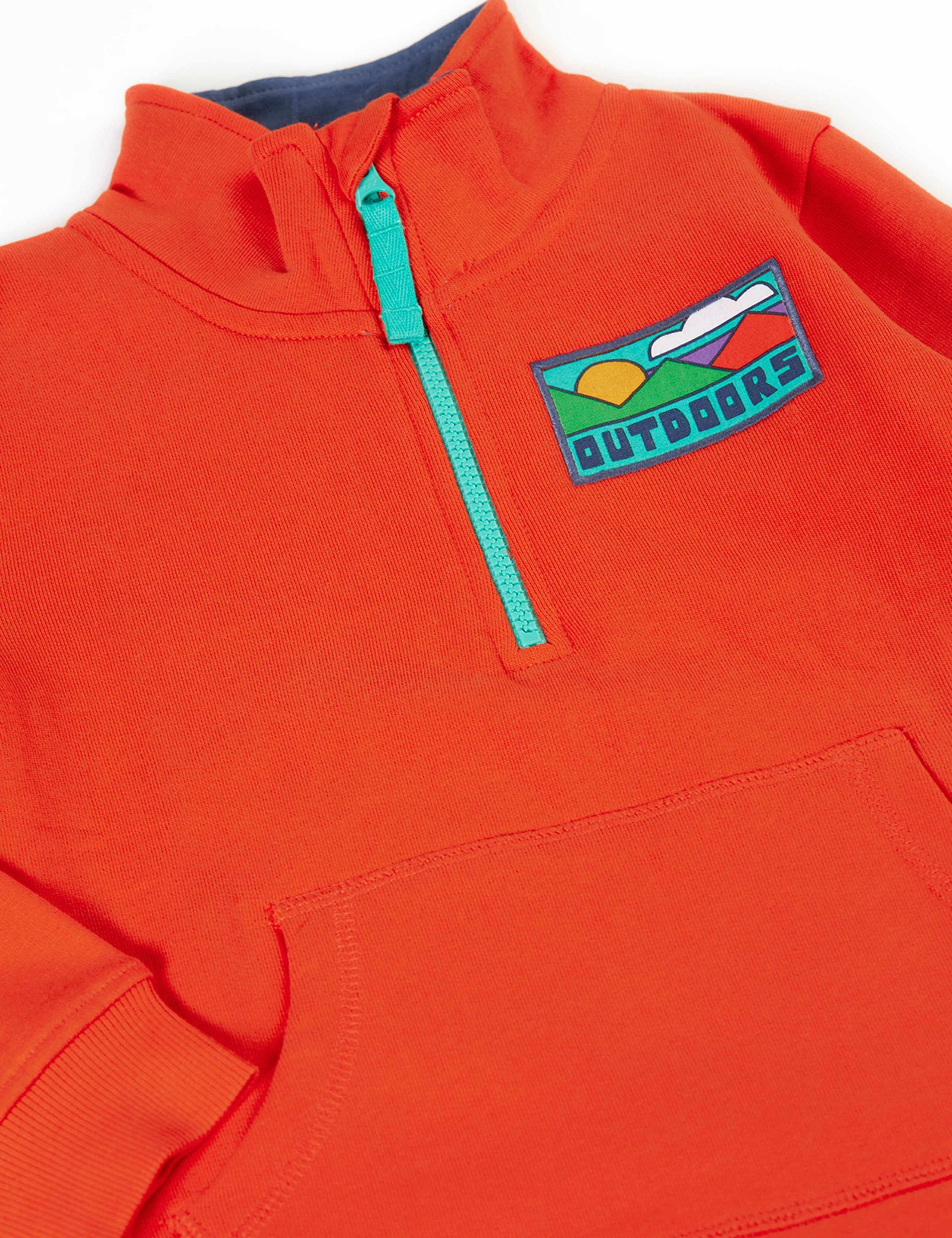 Pure Cotton Graphic Half Zip Sweatshirt (1-10 Years) 3 of 6