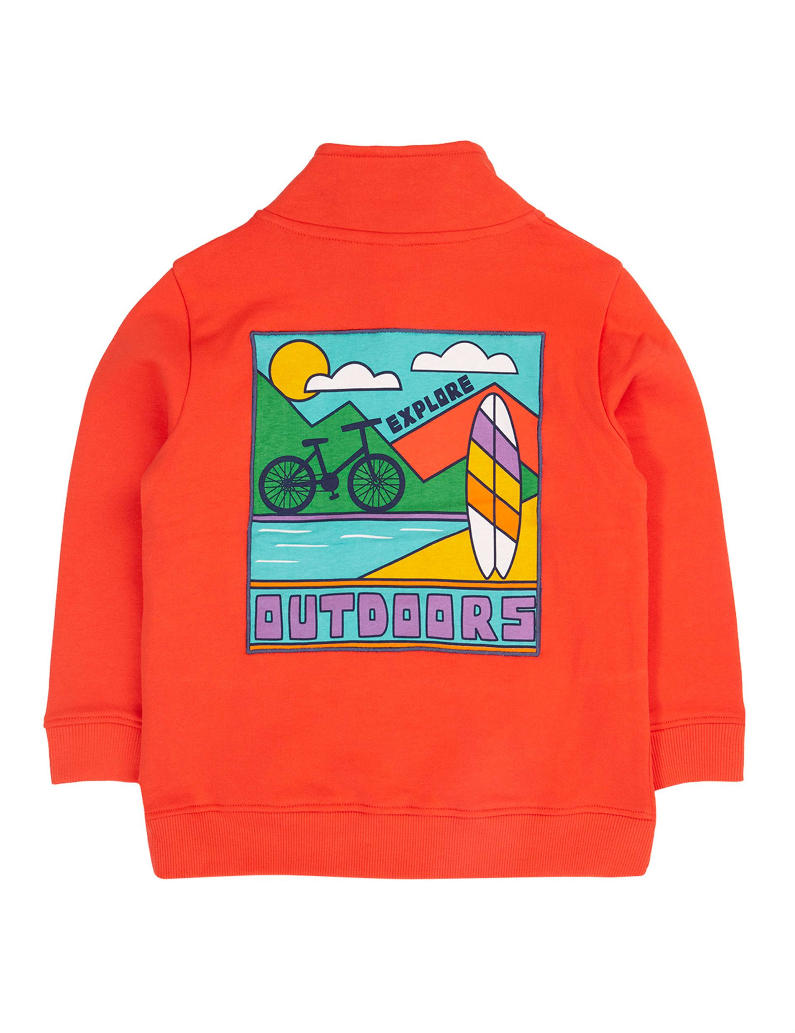 Pure Cotton Graphic Half Zip Sweatshirt (1-10 Years) 6 of 6