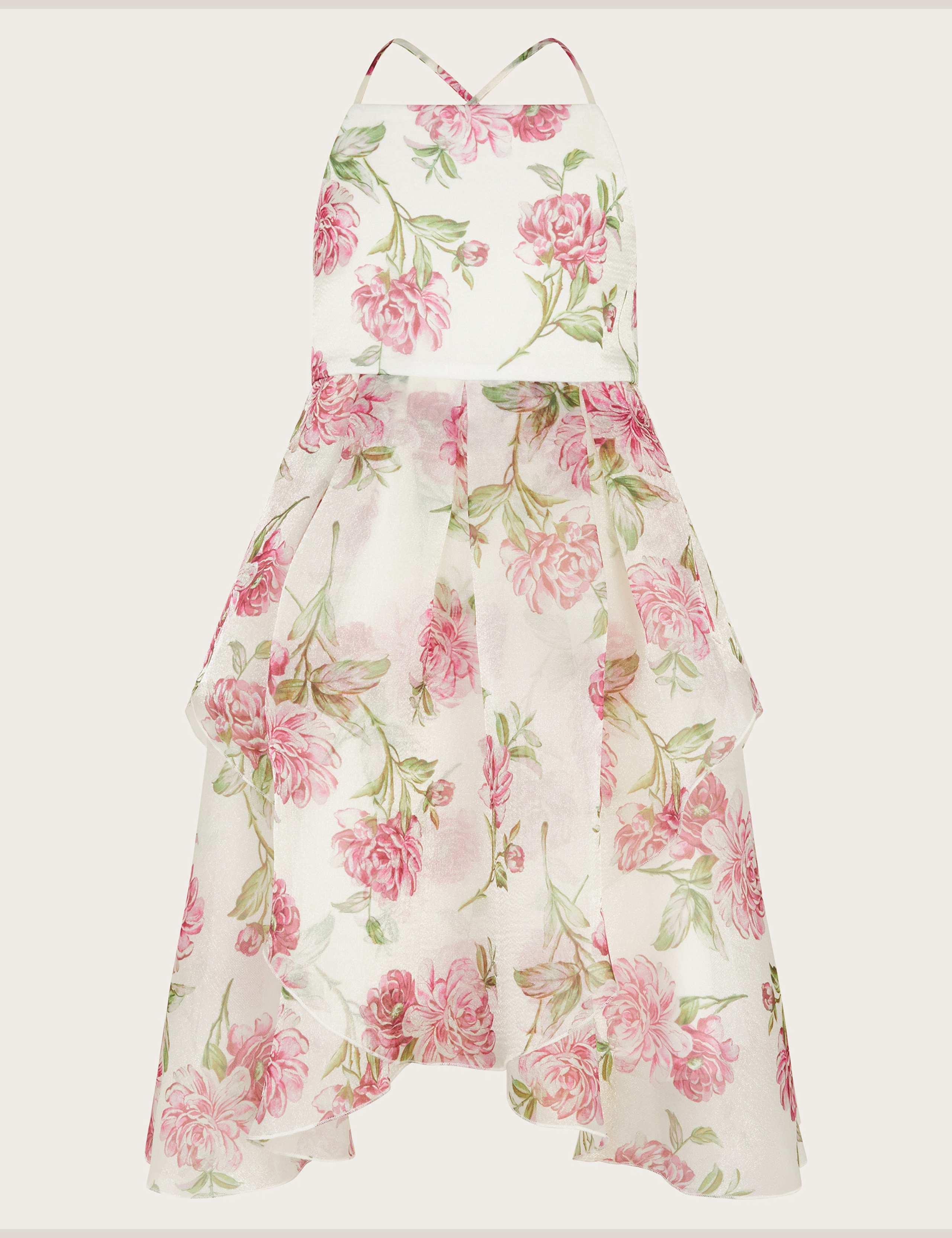 Organza Peony Print Dress (3-15 Yrs) 1 of 3