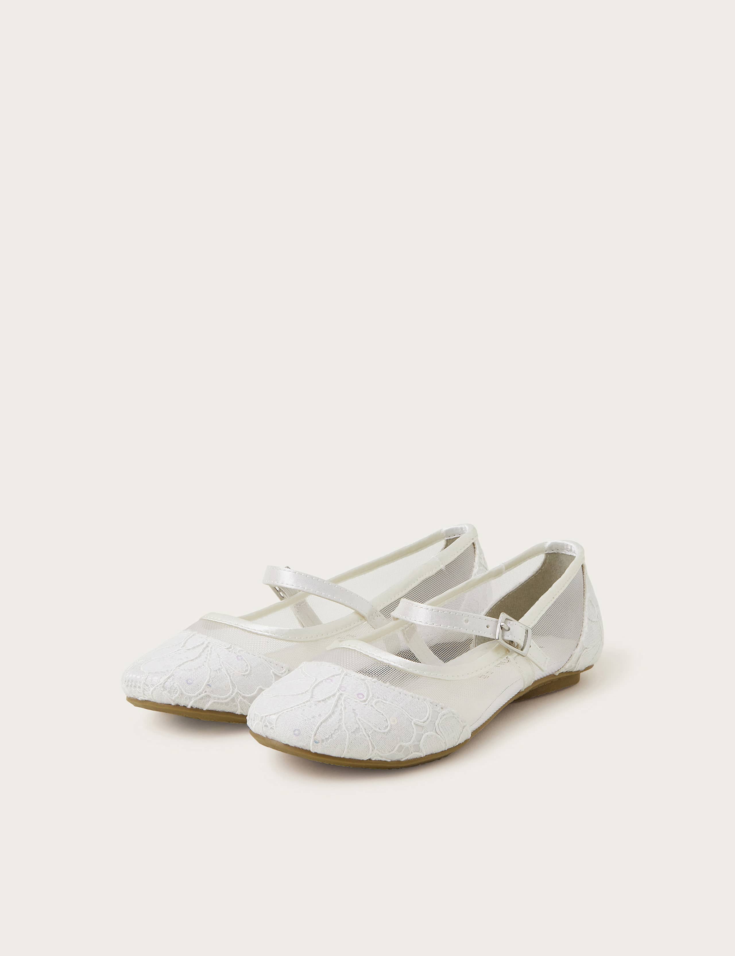 Kids' Lace Mesh Ballet Pumps (7 Small - 4 Large) 2 of 3