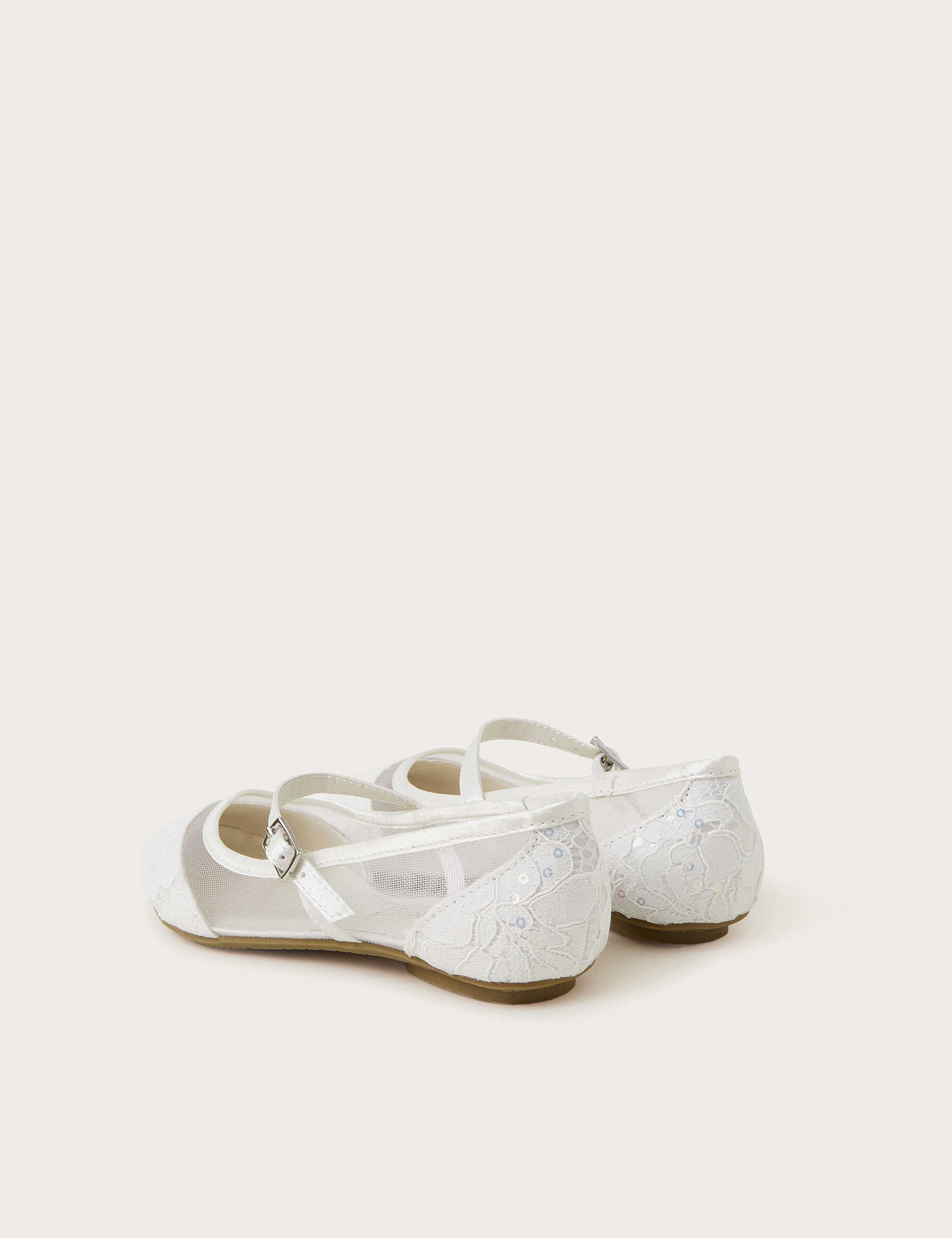 Kids' Lace Mesh Ballet Pumps (7 Small - 4 Large) 3 of 3