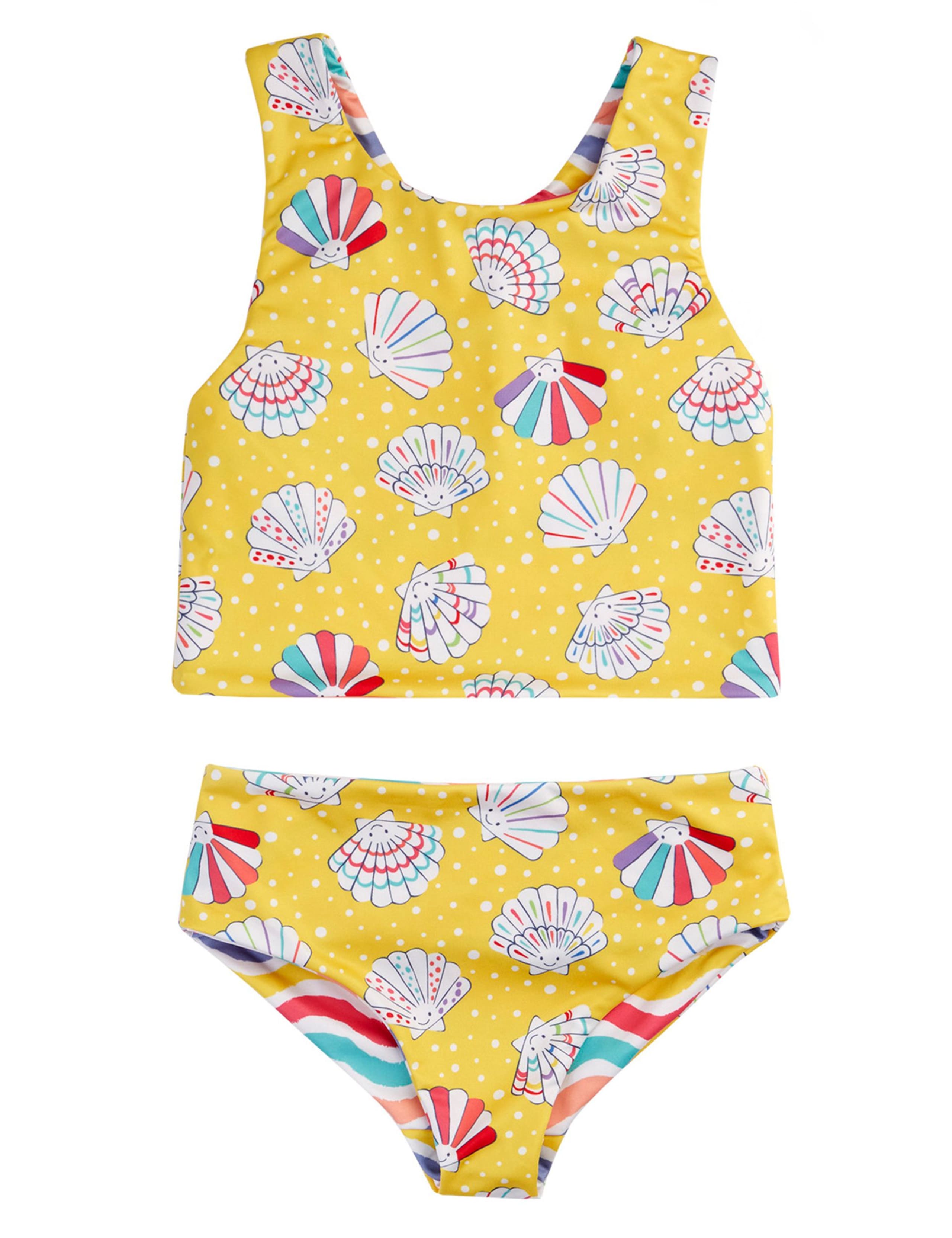 Reversible Shell & Striped Tankini (3-10 Yrs) 3 of 6