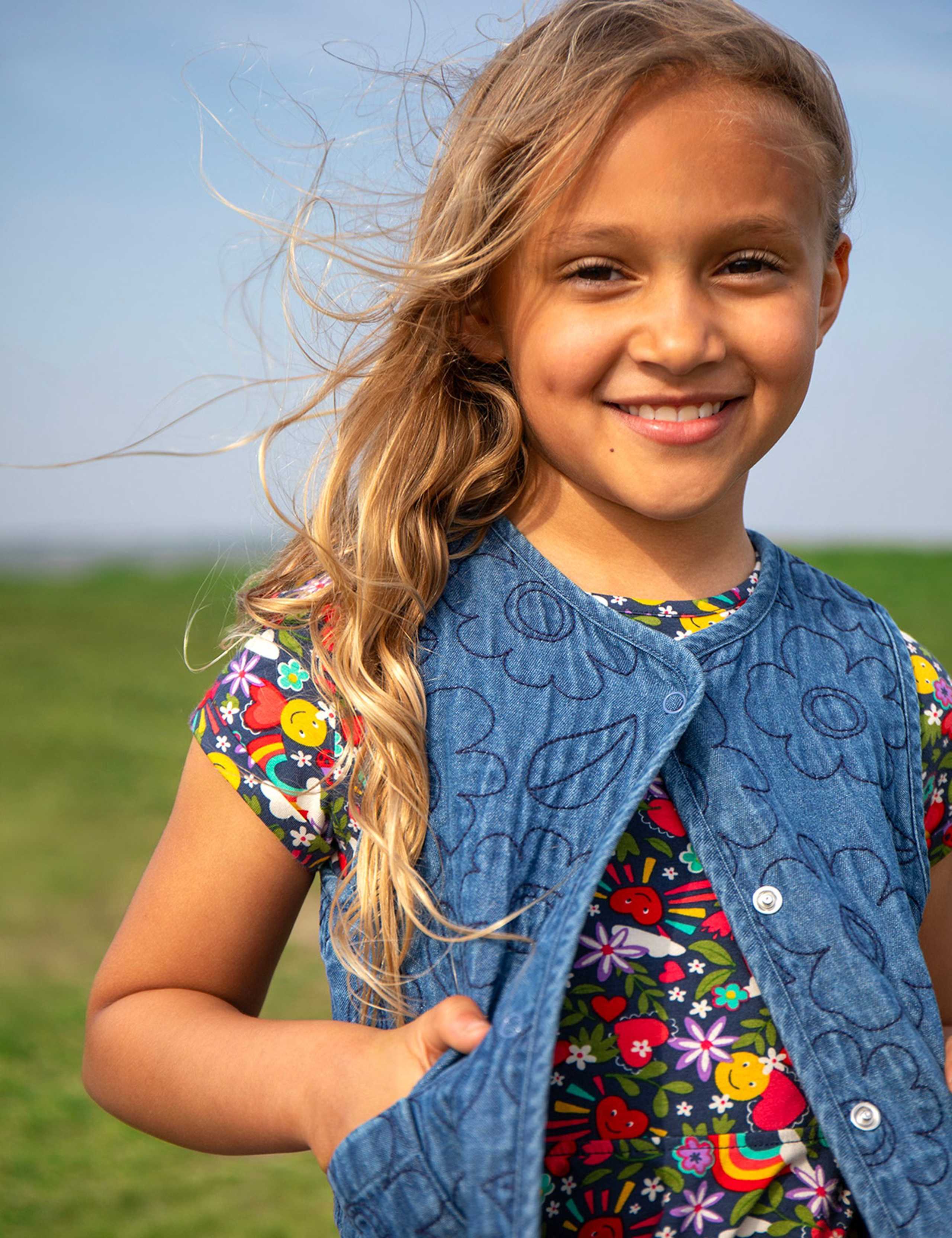 Denim Floral Embroidered Waistcoat (1-12 Years) 2 of 6