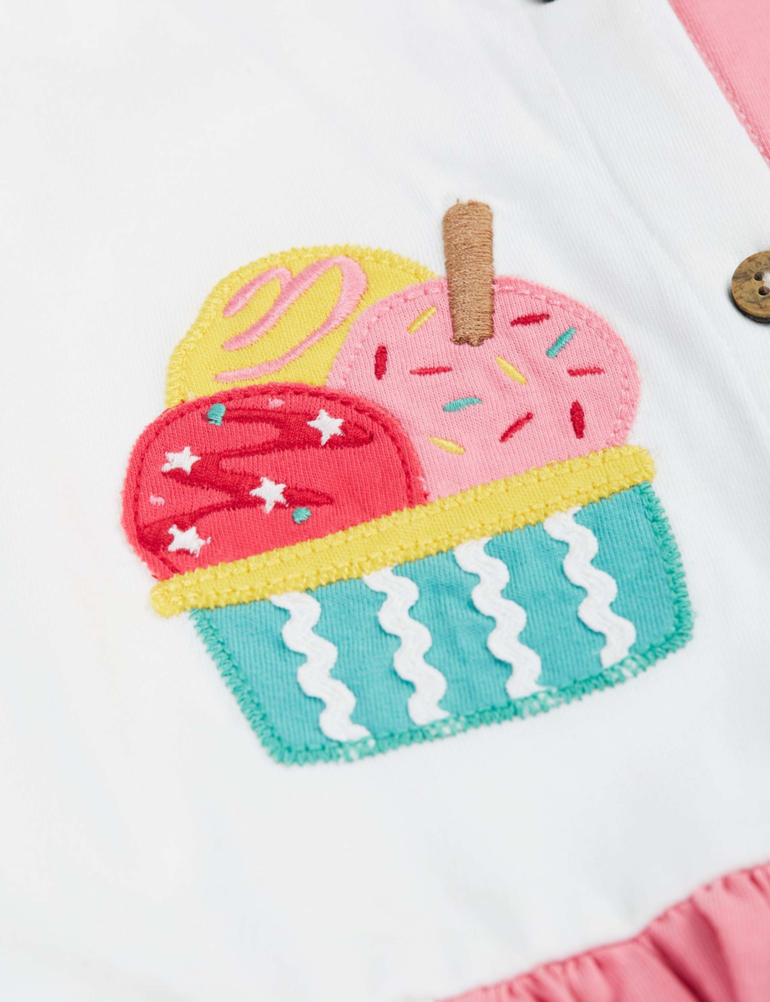 Pure Cotton Colour Block Dress (1-10 Years) 3 of 4