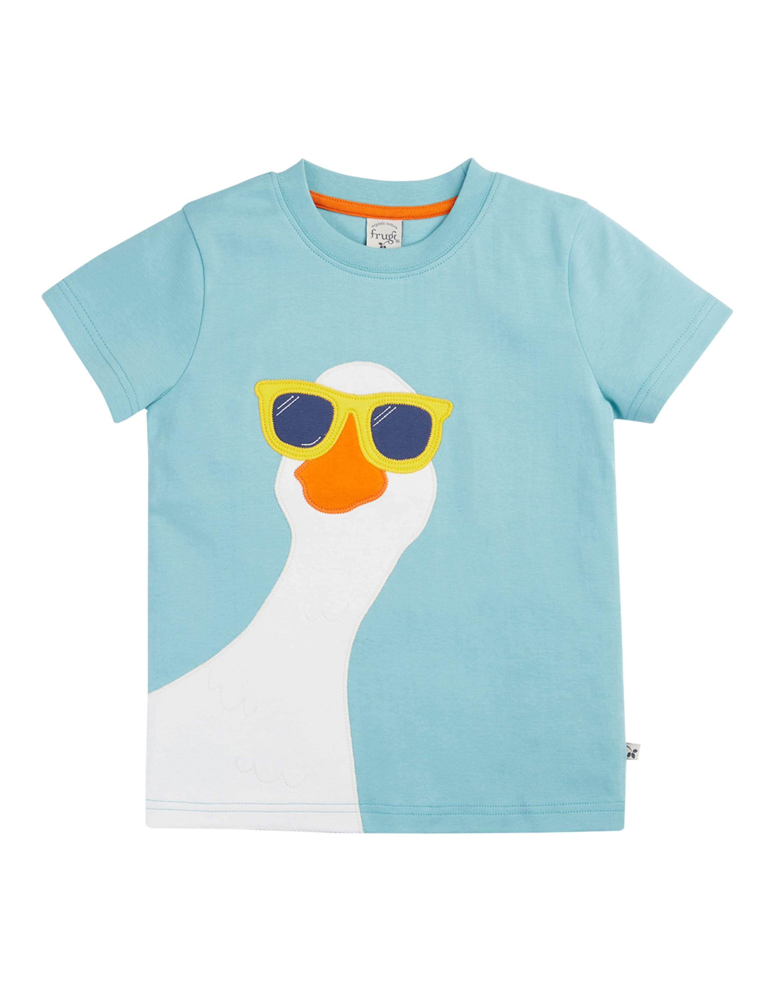 Pure Cotton Swan Appliqué T-Shirt (1-10 Yrs) 1 of 4